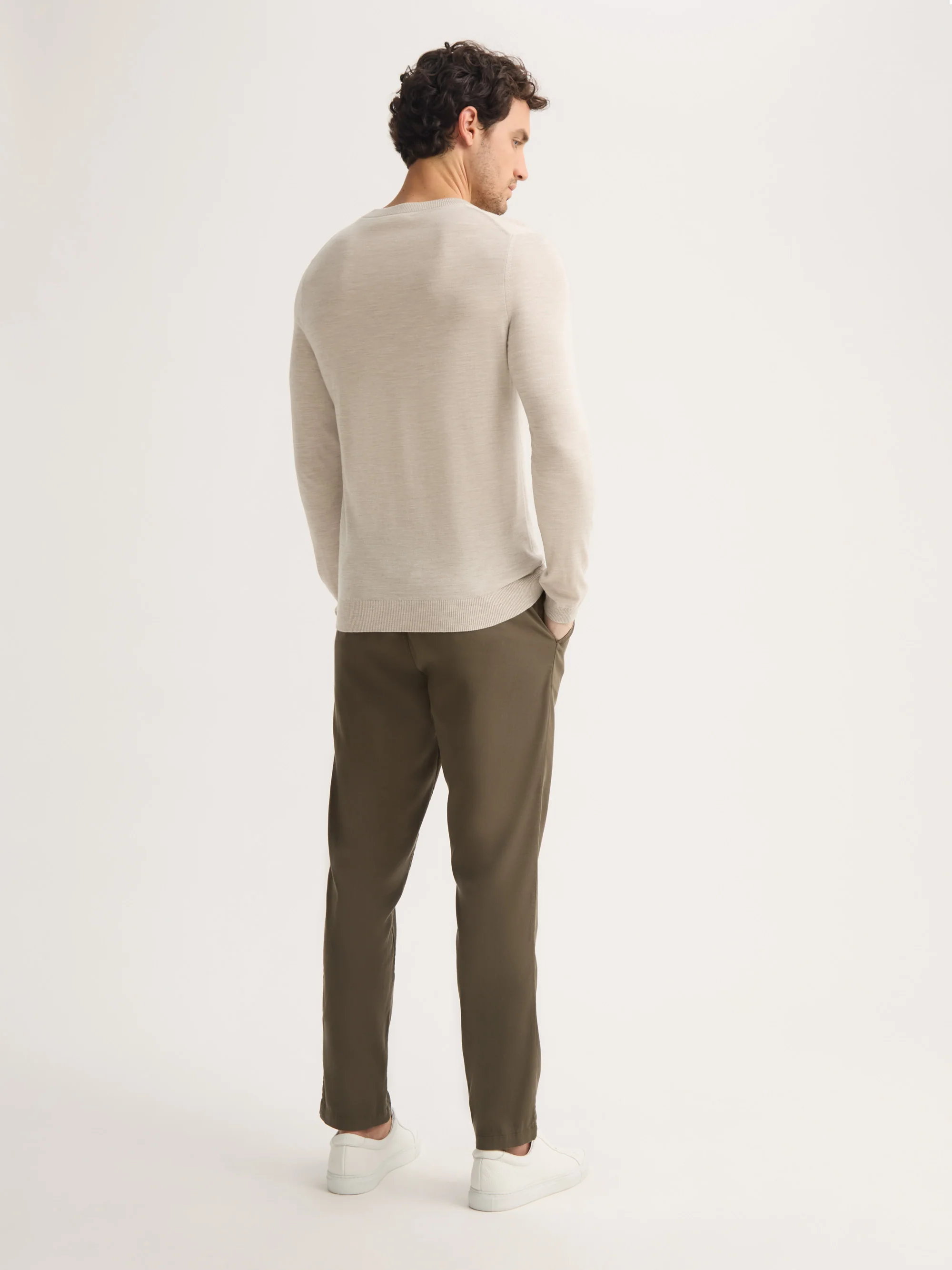 Men's Sweater Orson Merino Wool Oat - Image 3