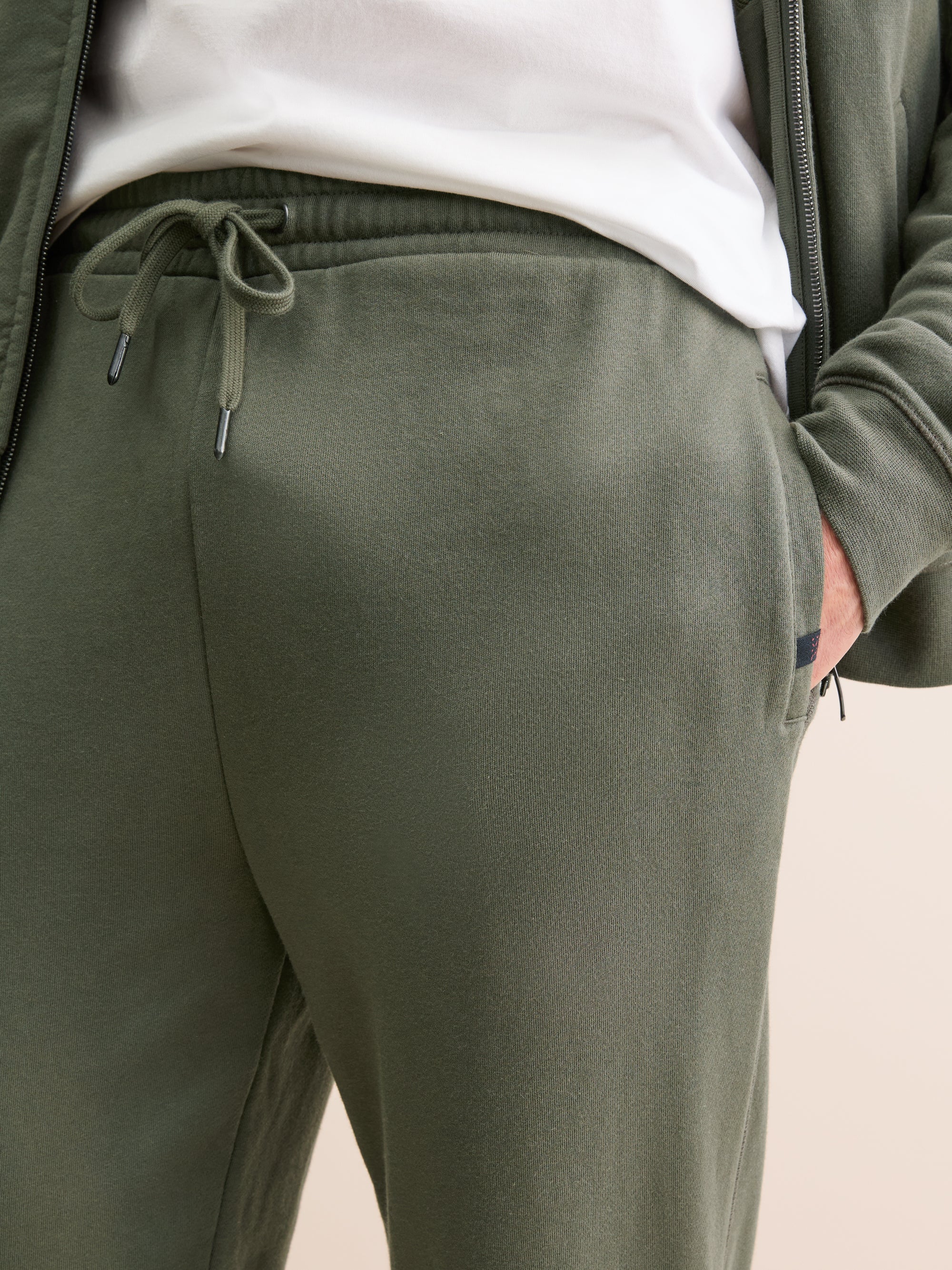 Men's Sweatpants Quinn Cotton Modal Khaki - Image 3
