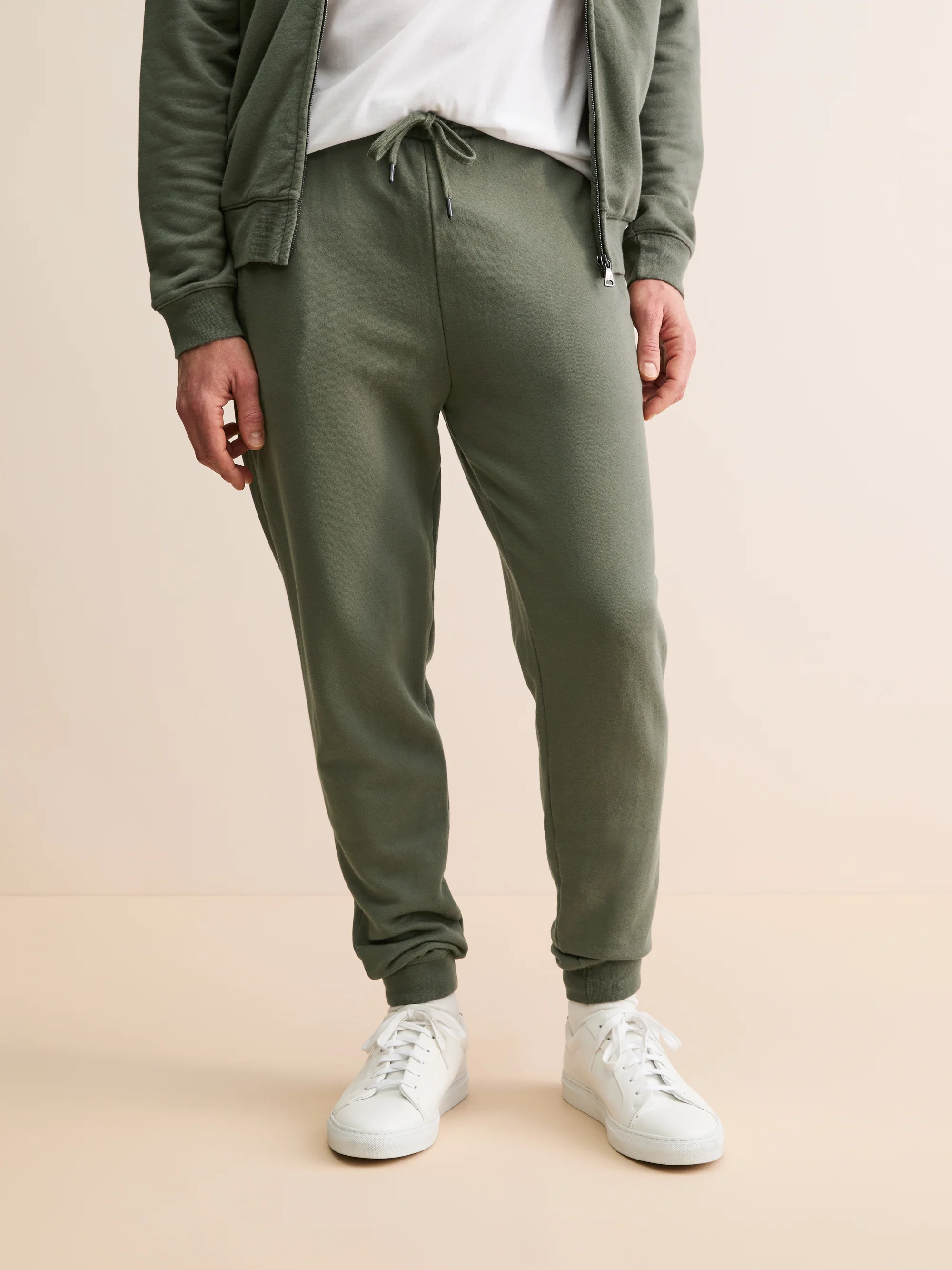 Men's Sweatpants Quinn Cotton Modal Khaki - Image 4