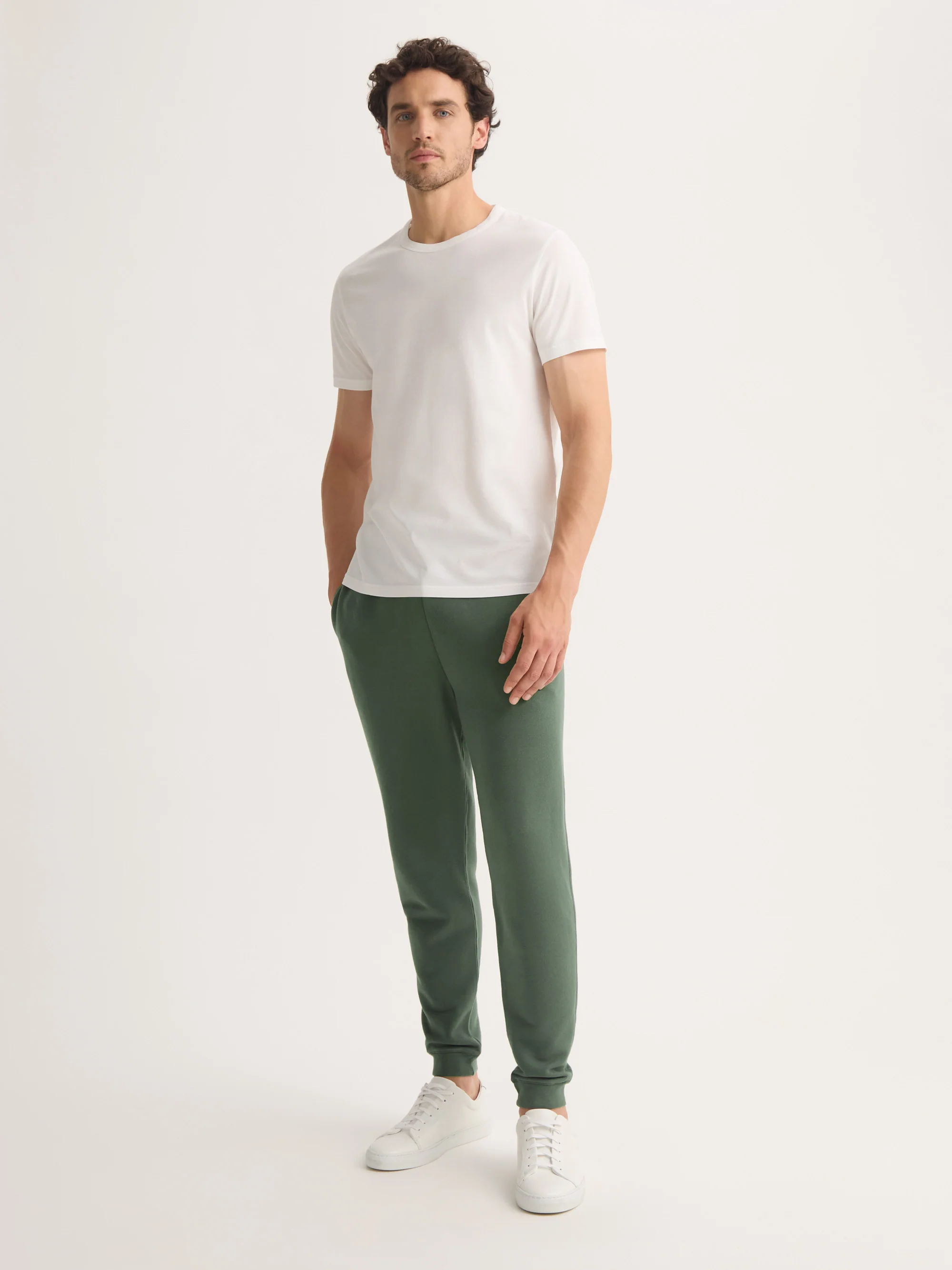 Men's Sweatpants Quinn Cotton Modal Soft Green - Image 3