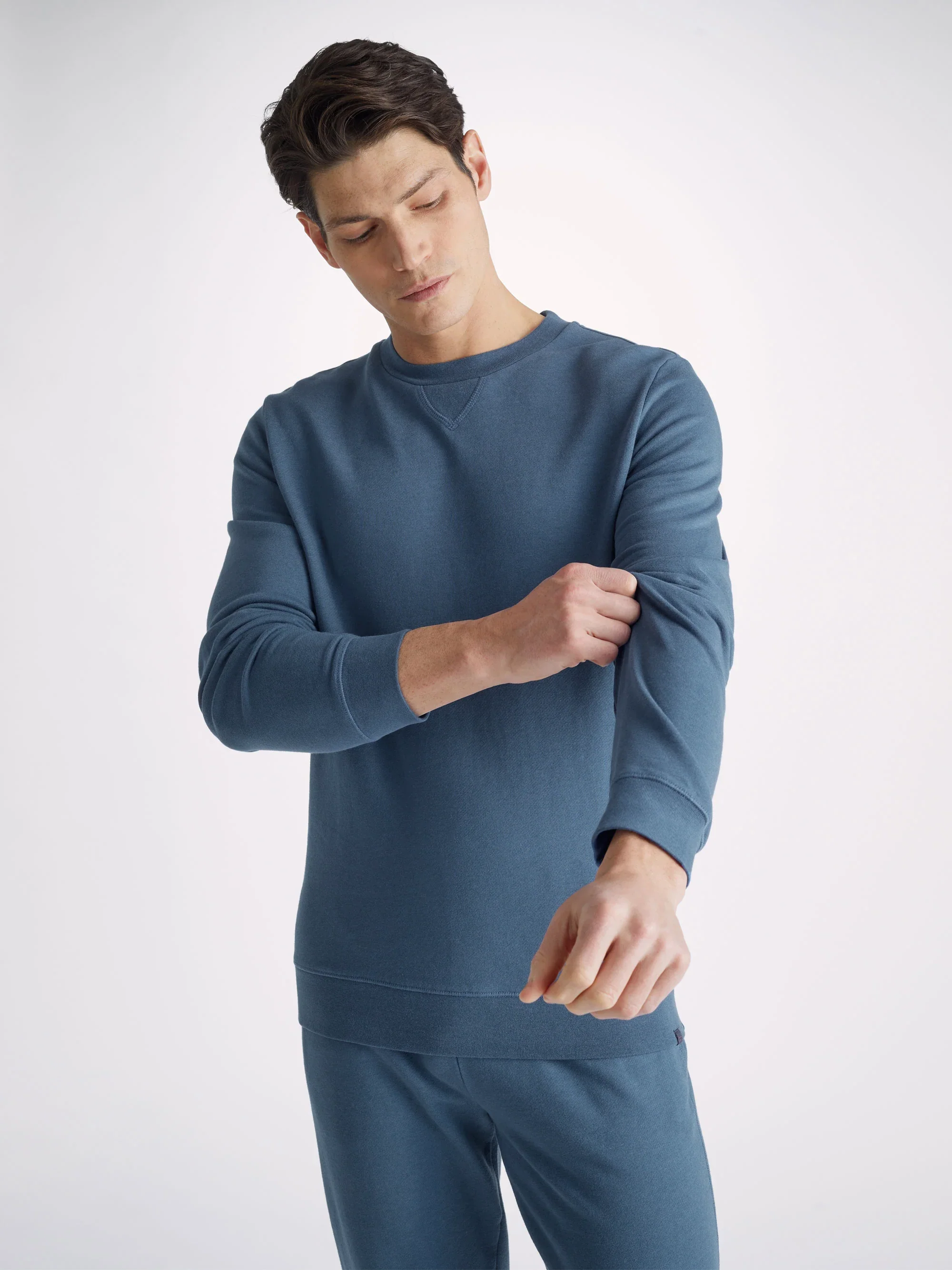 Men's Sweatshirt and Sweatpants Quinn Cotton Modal Denim - Image 4