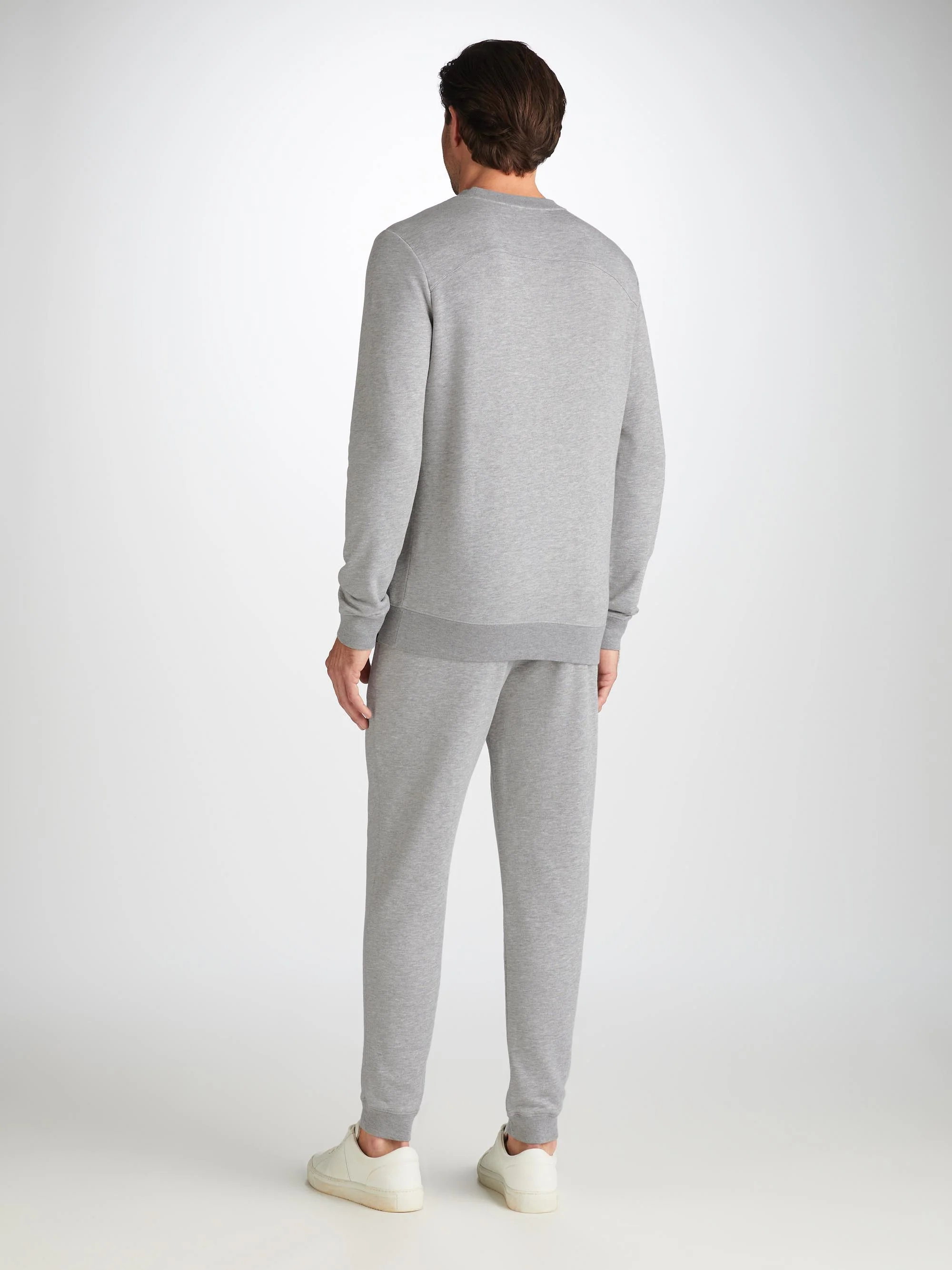 Men's Sweatshirt and Sweatpants Quinn Cotton Modal Silver - Image 2