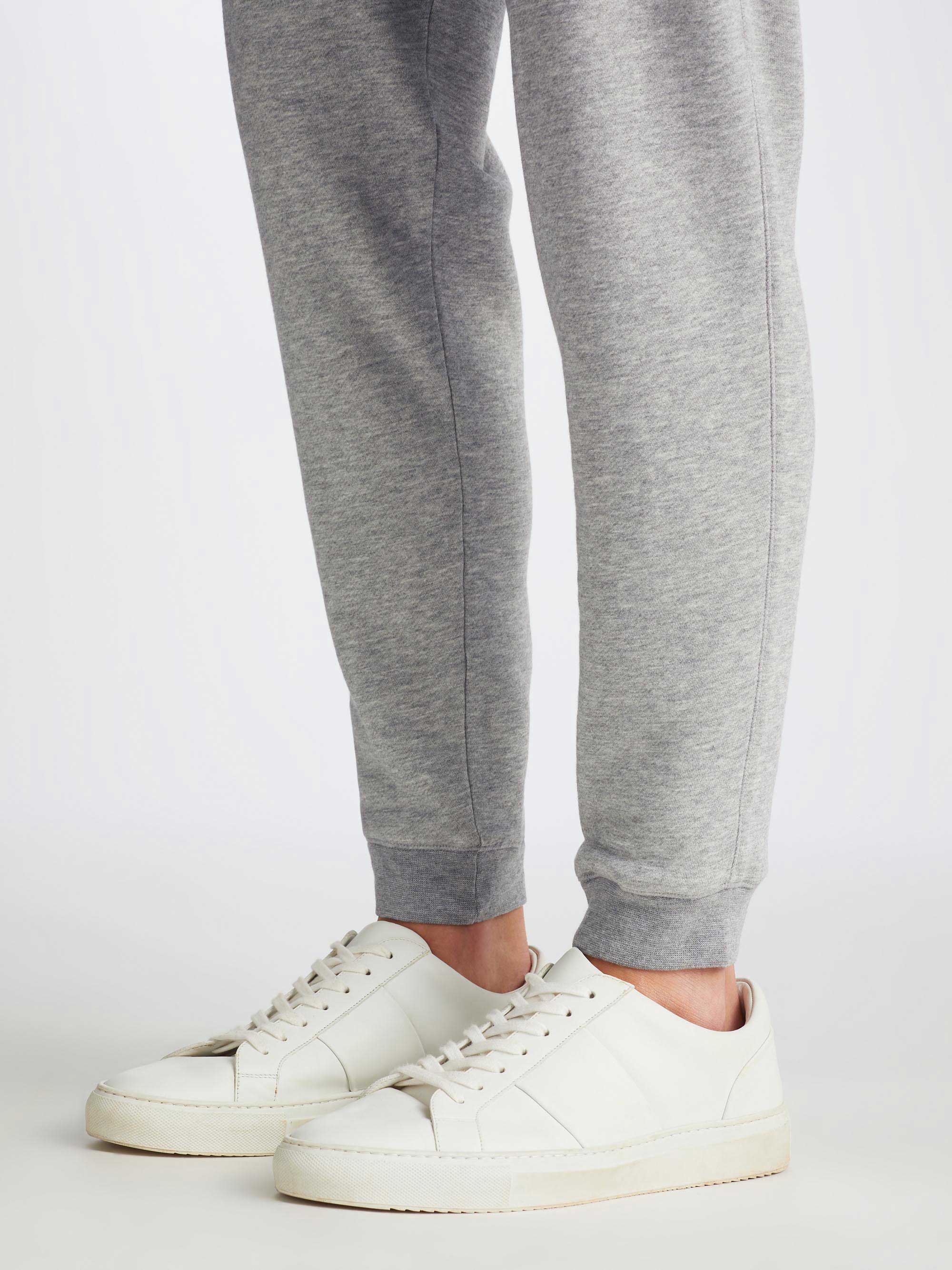 Men's Sweatshirt and Sweatpants Quinn Cotton Modal Silver - Image 3