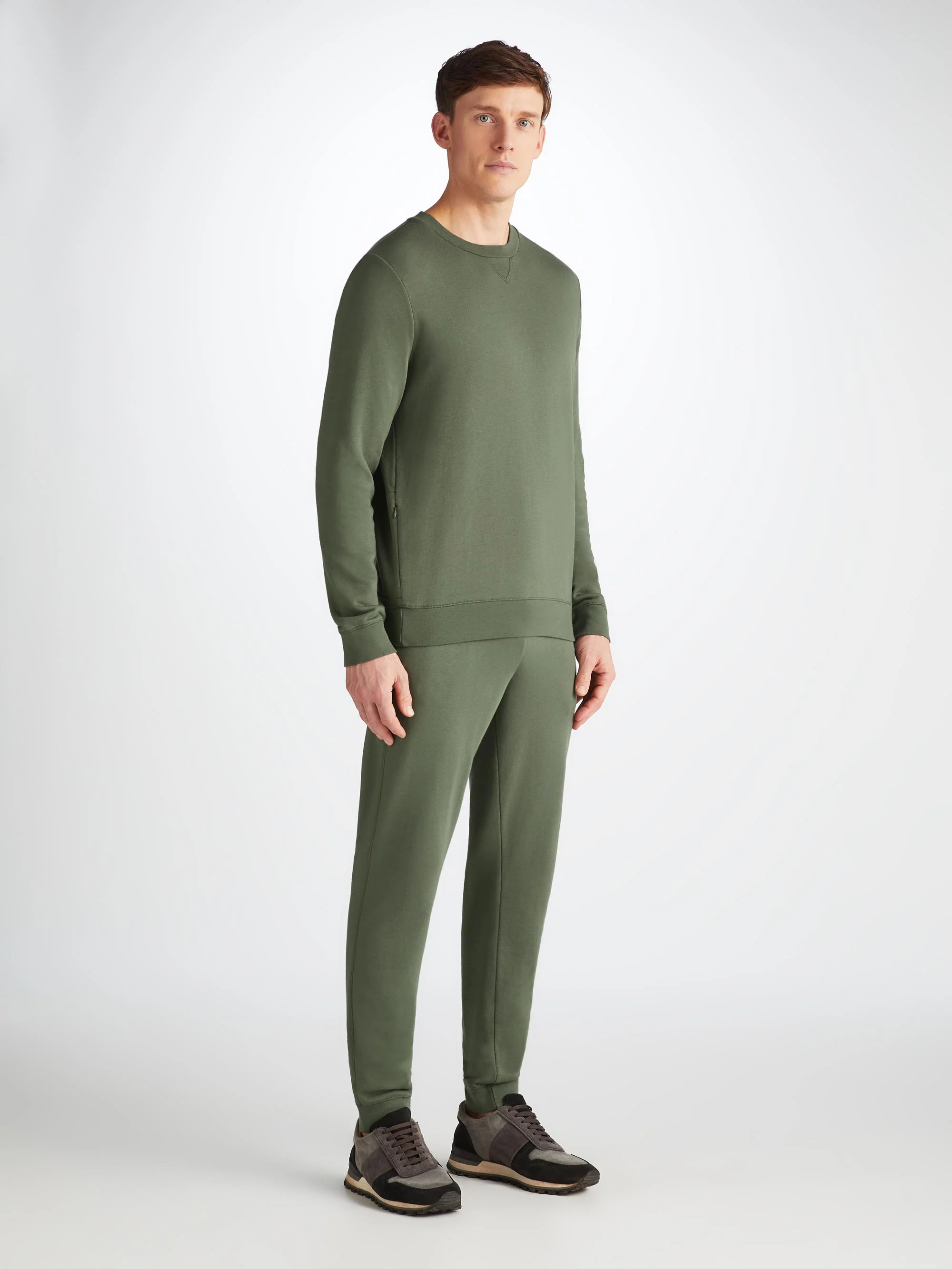 Men's Sweatshirt and Sweatpants Quinn Cotton Modal Soft Green