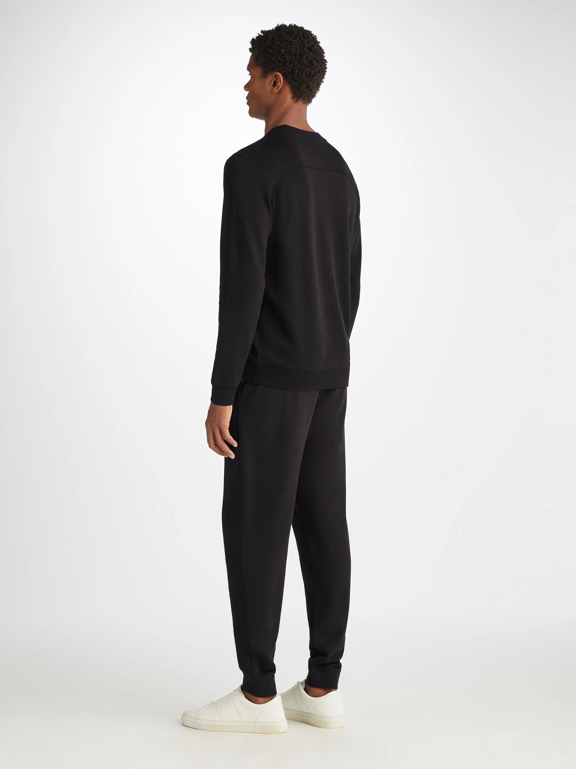 Men's Sweatshirt Quinn Cotton Modal Black - Image 3
