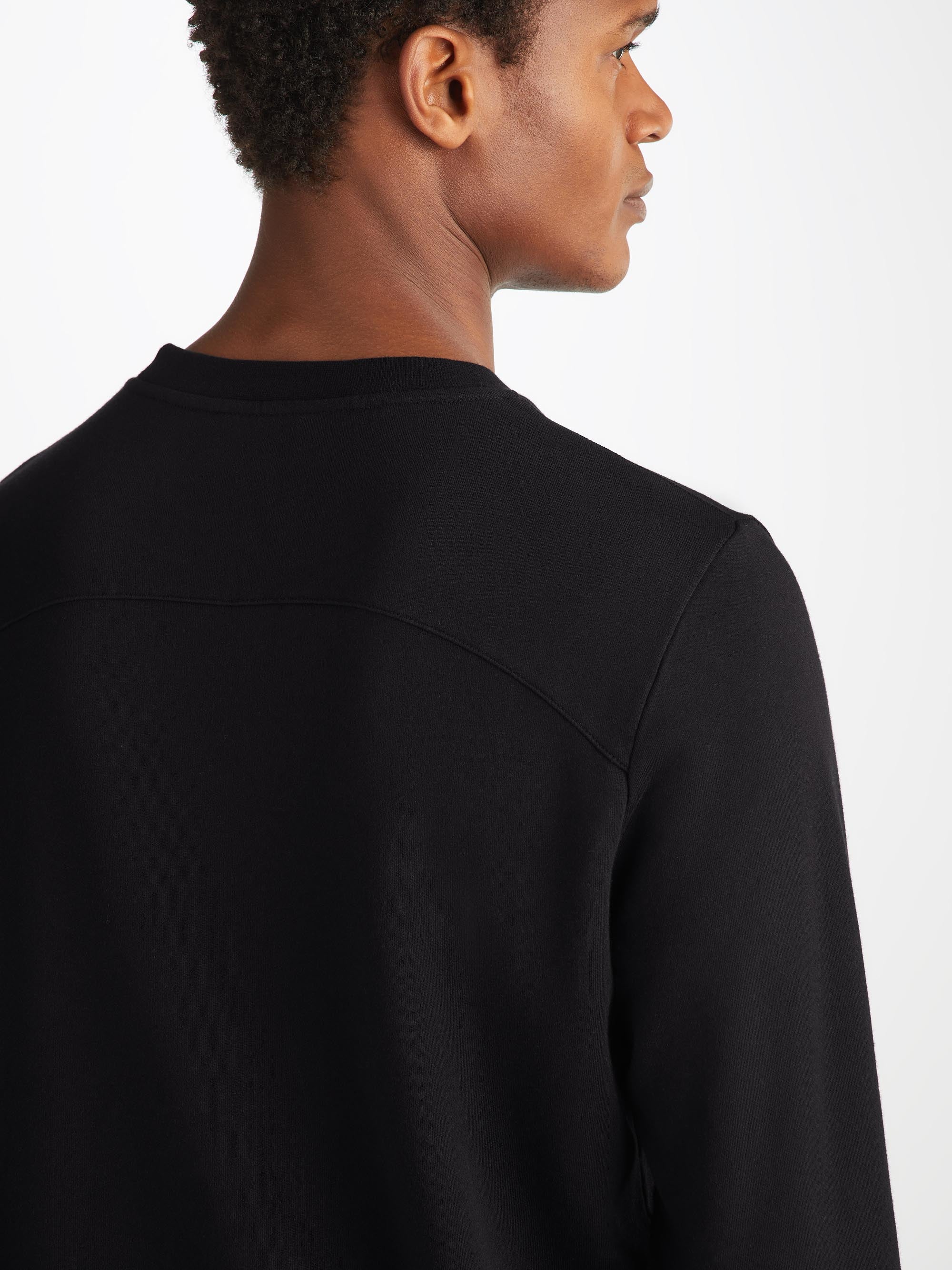 Men's Sweatshirt Quinn Cotton Modal Black - Image 5