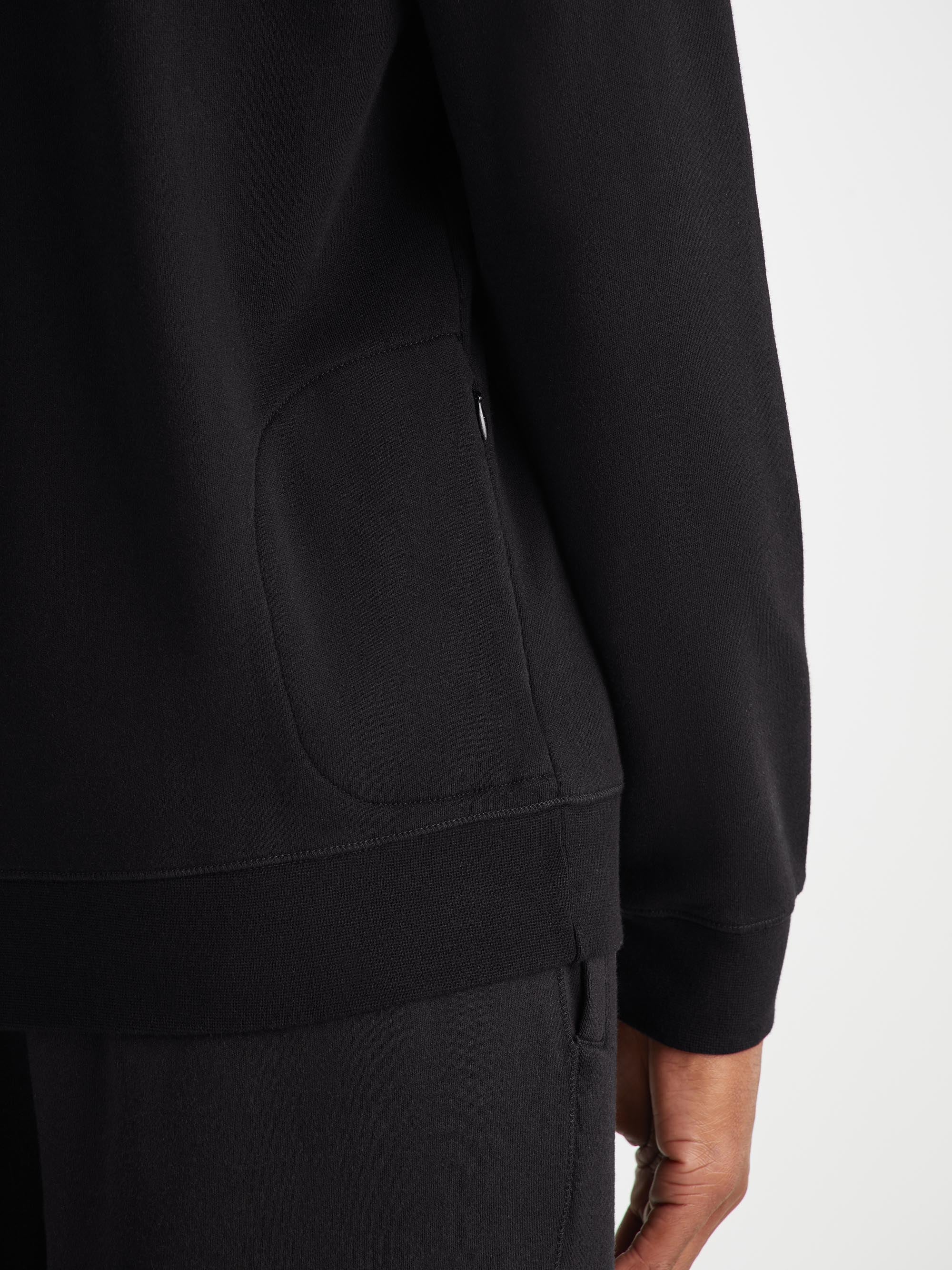 Men's Sweatshirt Quinn Cotton Modal Black - Image 6