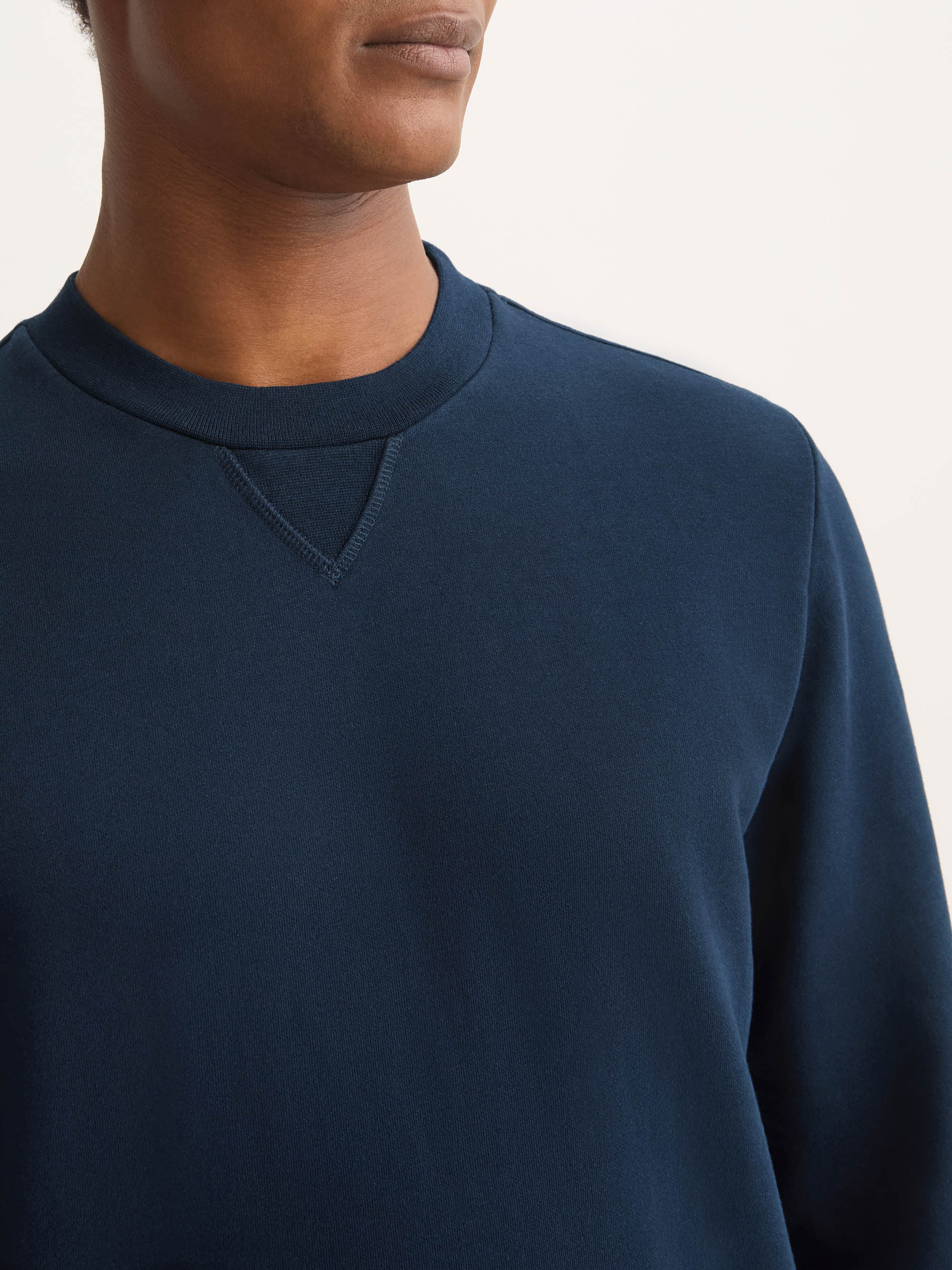 Men's Sweatshirt Quinn Cotton Modal Navy - Image 4