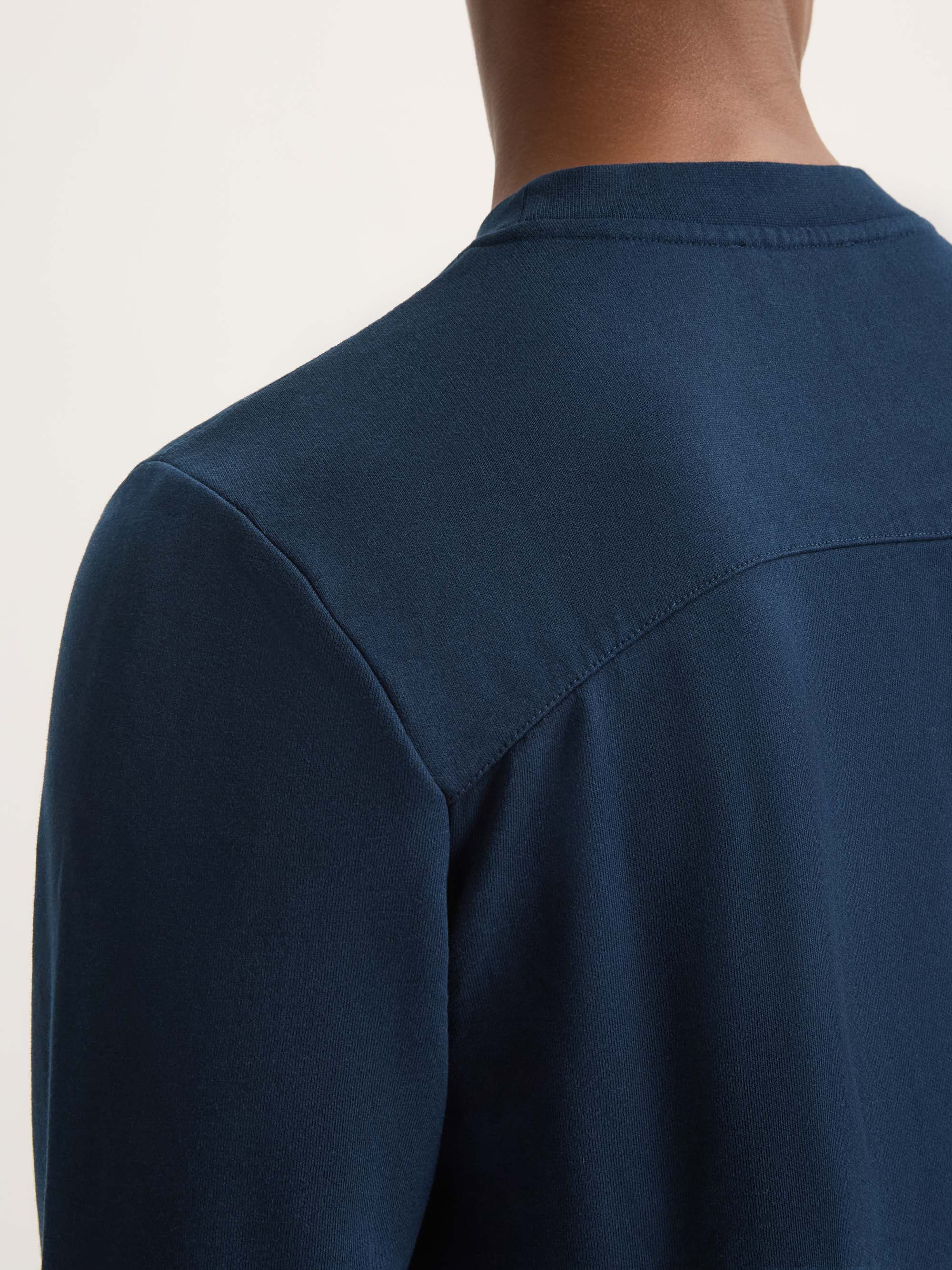 Men's Sweatshirt Quinn Cotton Modal Navy - Image 6