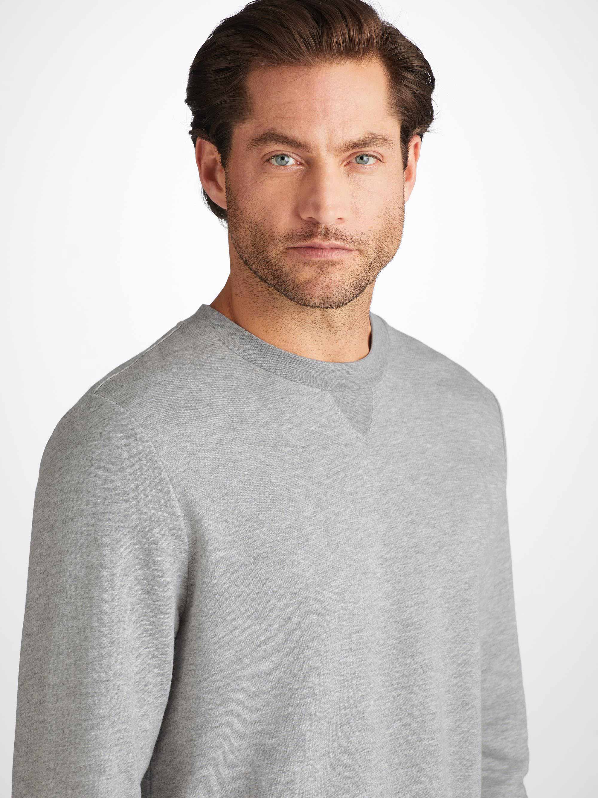 Men's Sweatshirt Quinn Cotton Modal Silver - Image 4