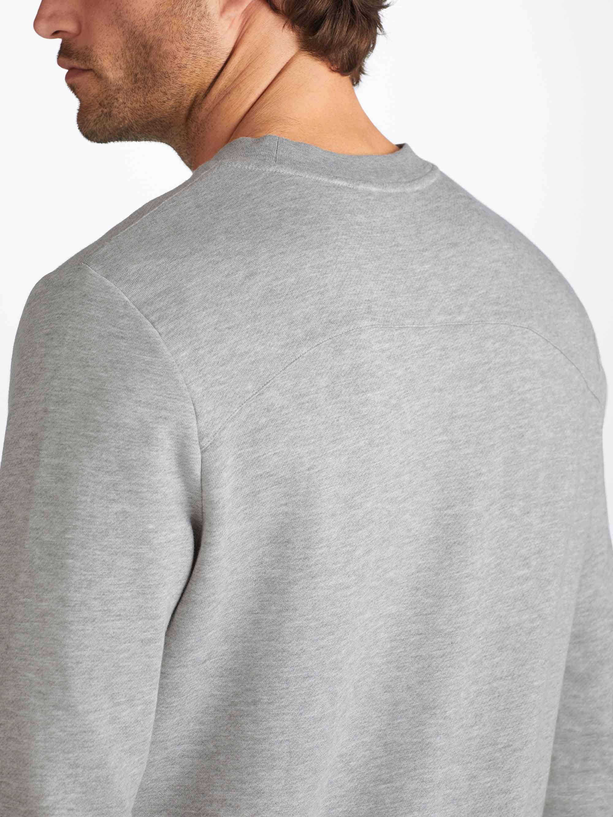 Men's Sweatshirt Quinn Cotton Modal Silver - Image 5