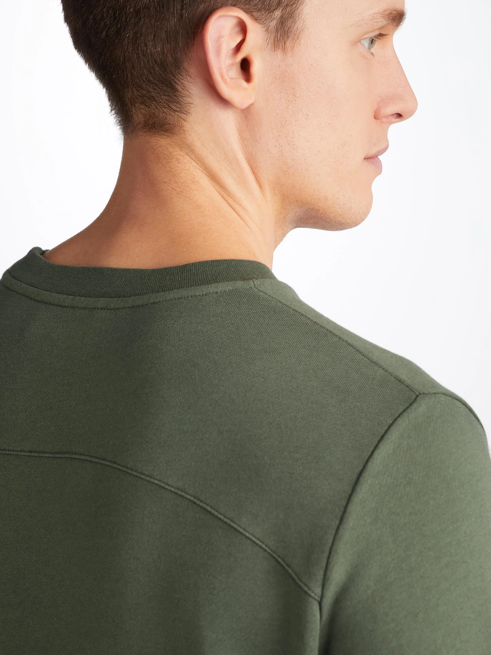 Men's Sweatshirt Quinn Cotton Modal Soft Green - Image 4