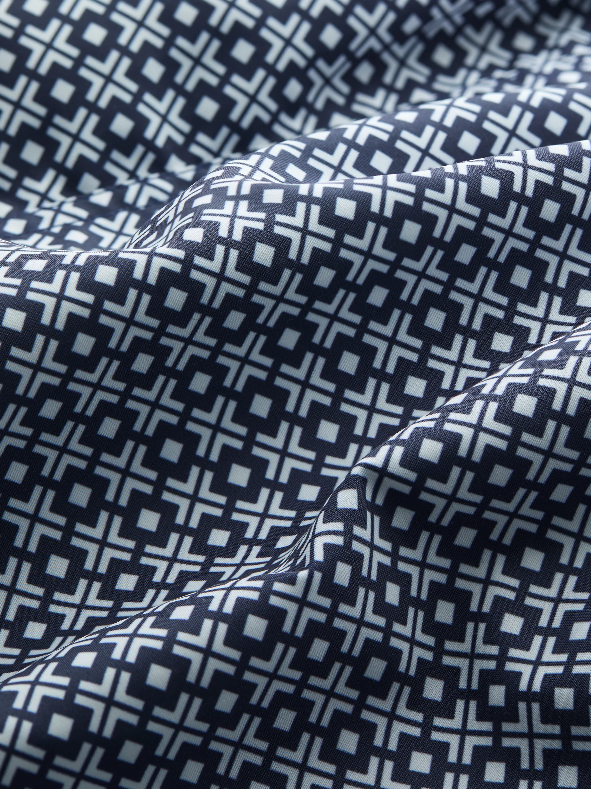Men's Swim Shorts London Geo Cross Blue & White - Image 5