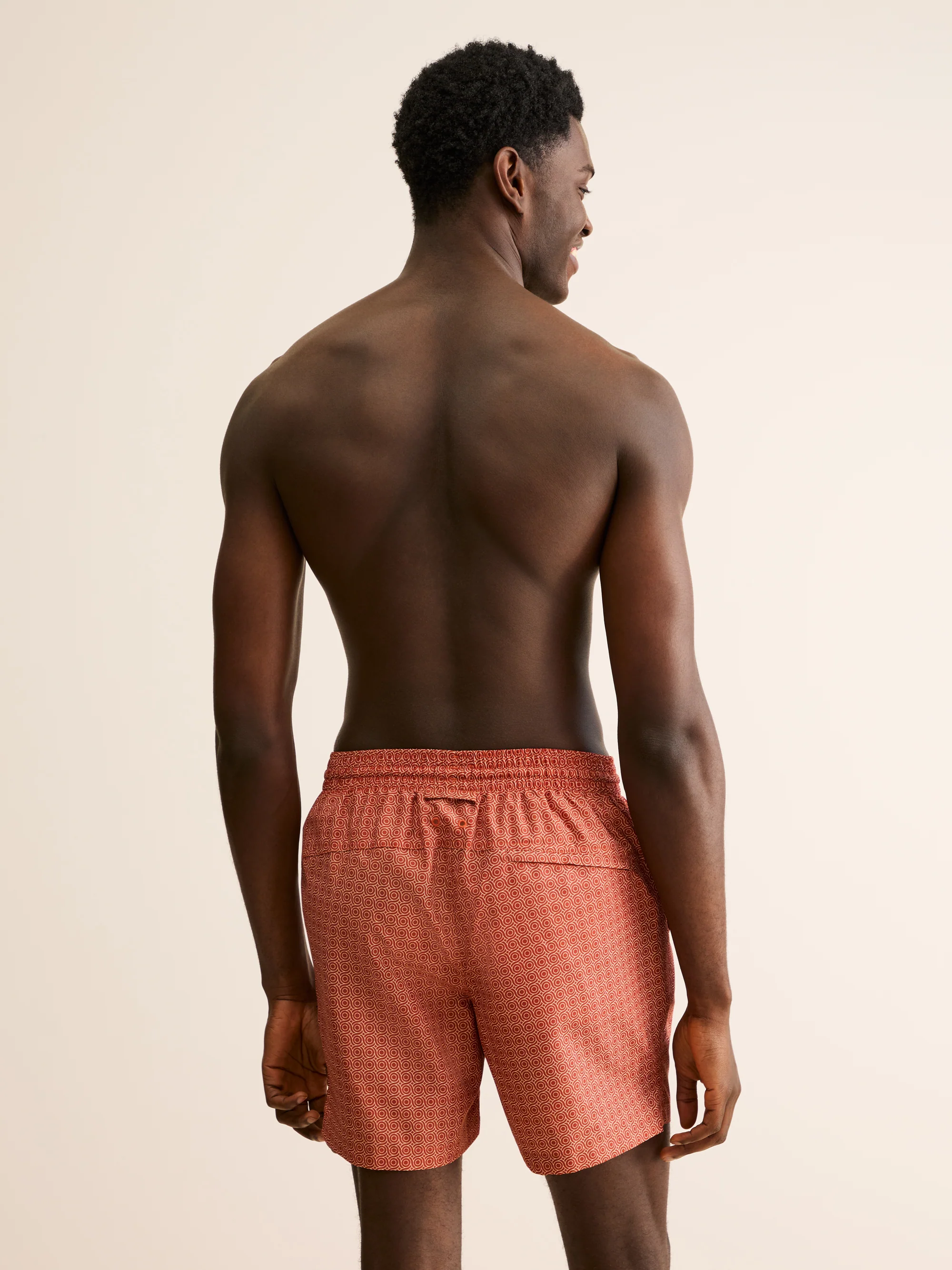 Men's Swim Shorts London Roundabout Burnt Orange - Image 3