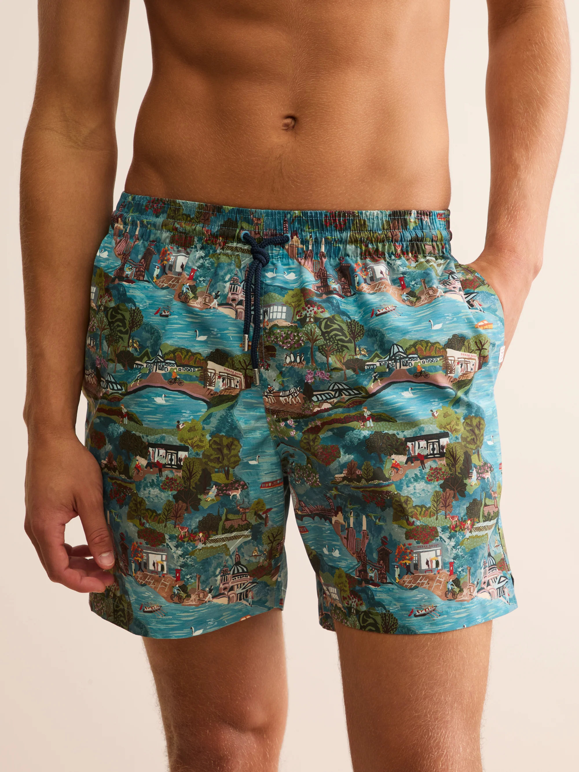 Men's Swim Shorts London Scenic Print Multi - Image 4