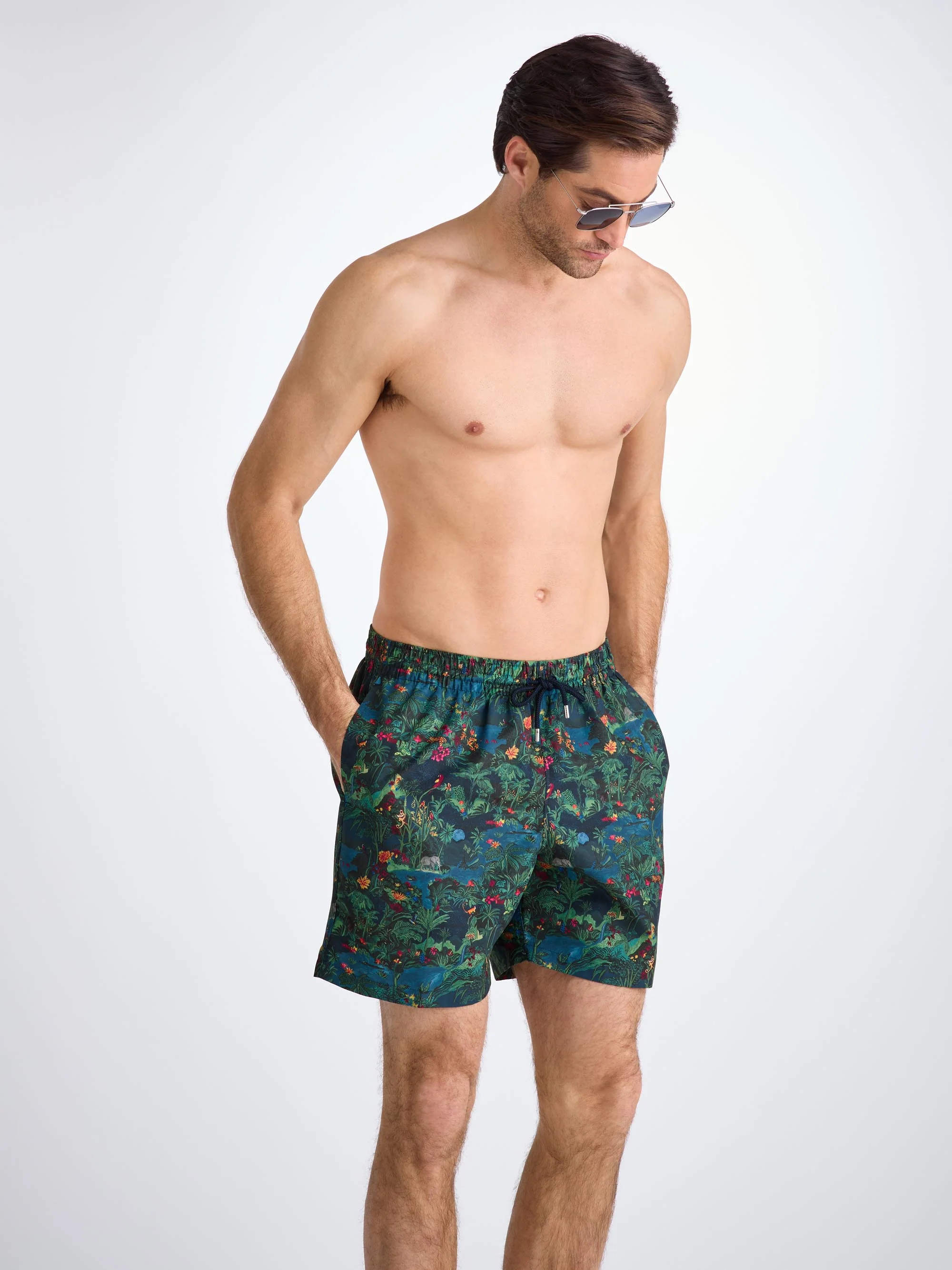 Men's Swim Shorts Multi Midnight Jungle Print - Image 3