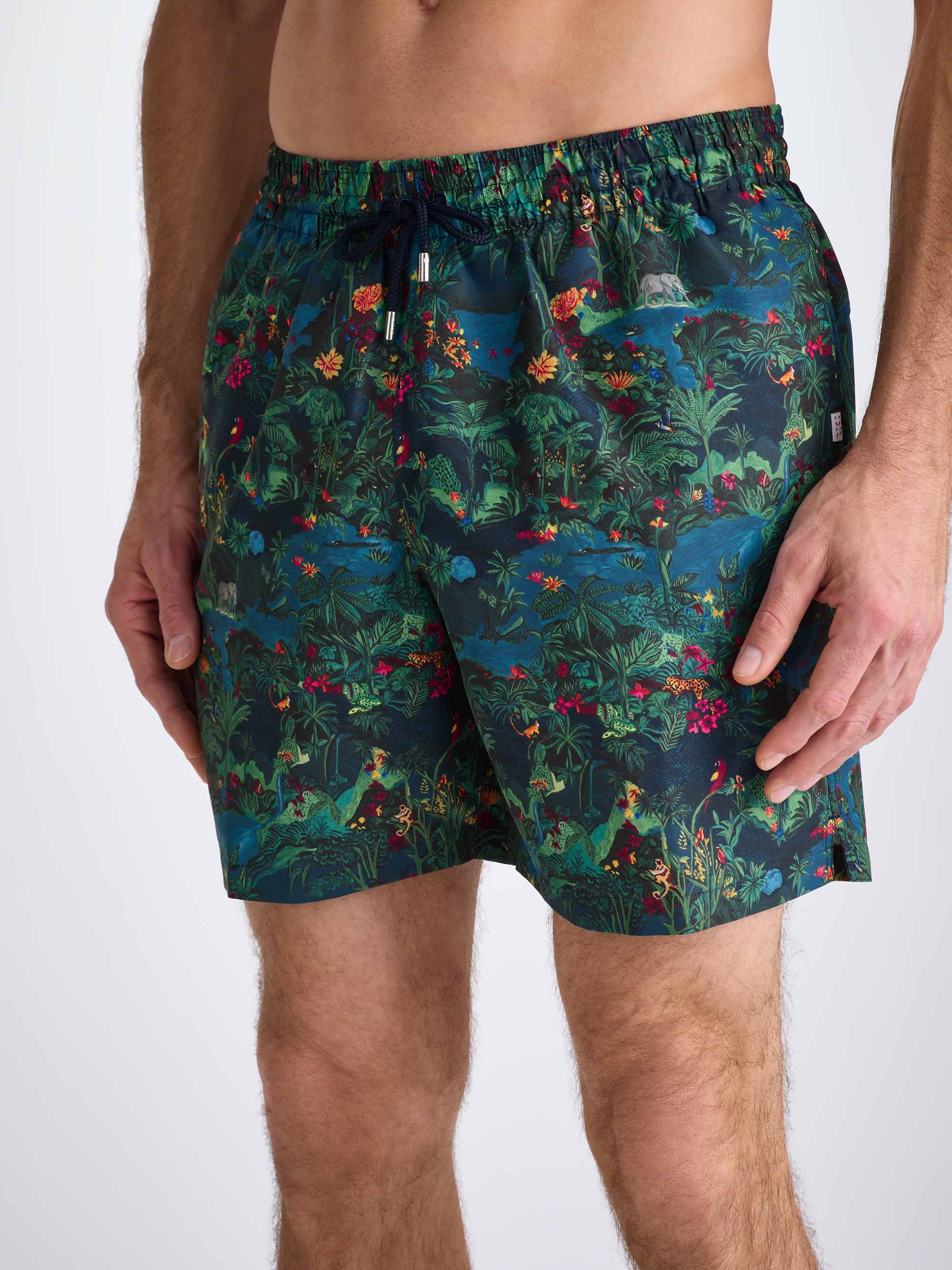 Men's Swim Shorts Multi Midnight Jungle Print - Image 5