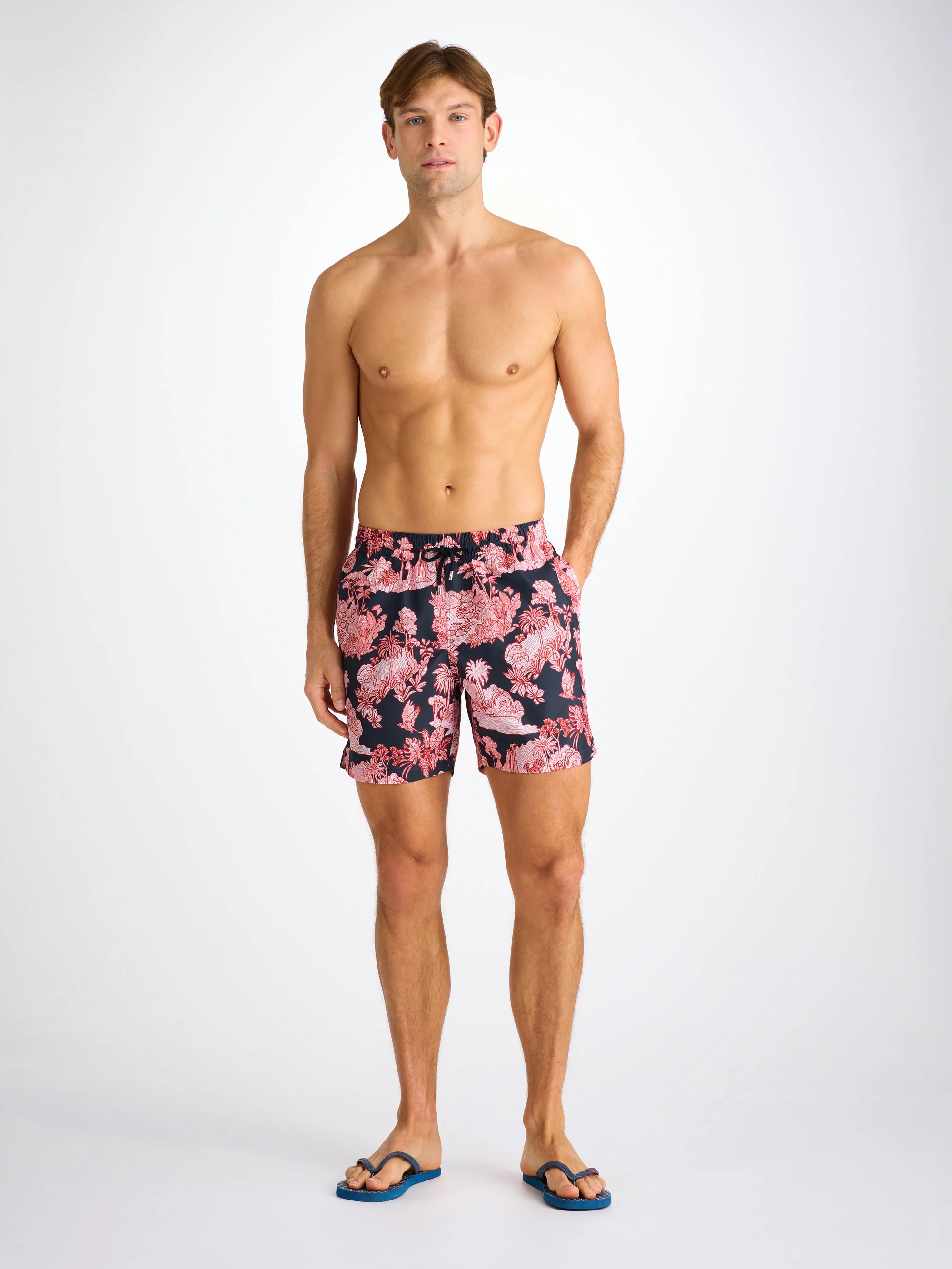 Men's Swim Shorts Navy Island Hopping Print - Image 3