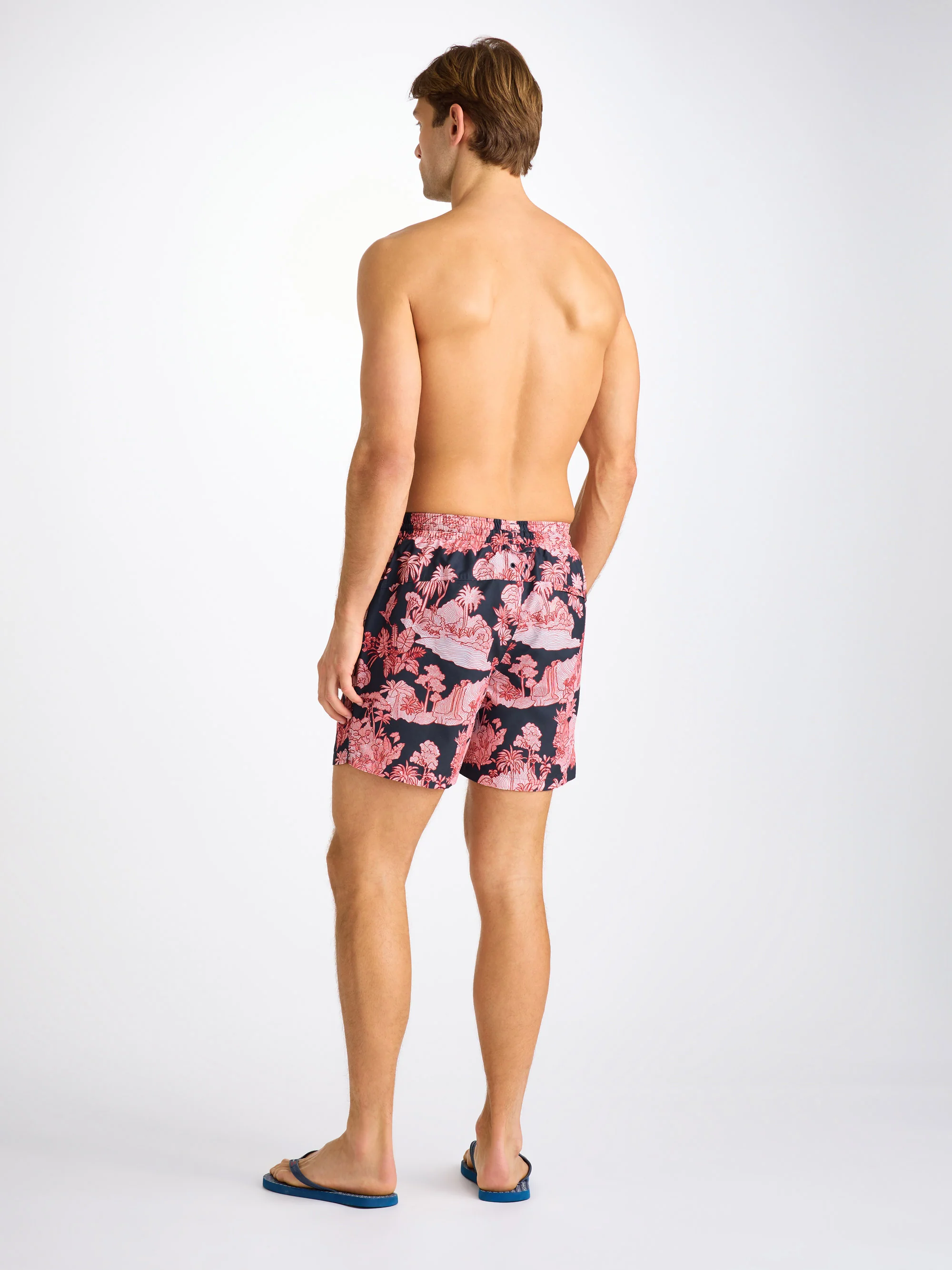 Men's Swim Shorts Navy Island Hopping Print - Image 4