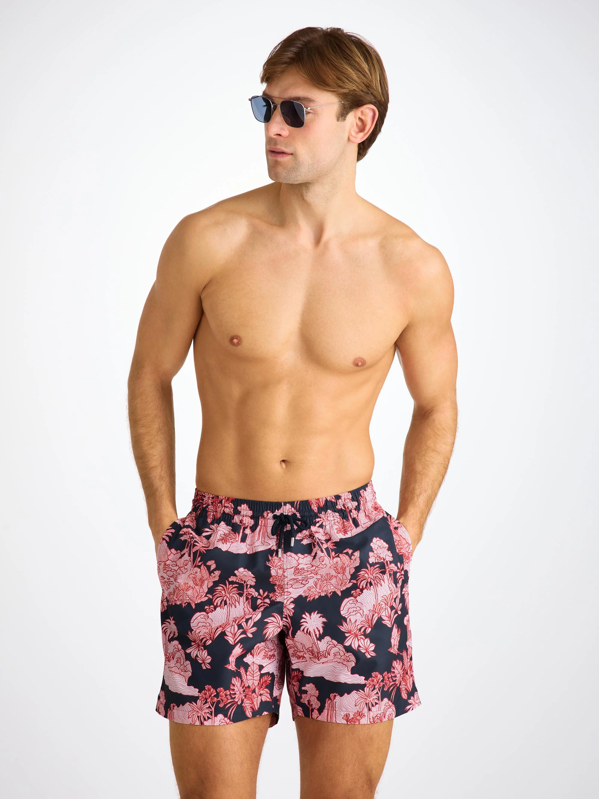 Men's Swim Shorts Navy Island Hopping Print - Image 5