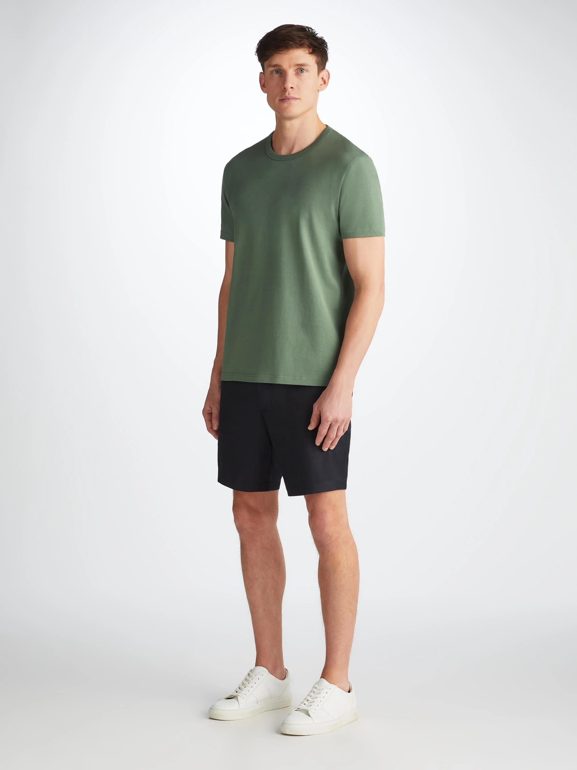 Men's T-Shirt Barny Pima Cotton Soft Green - Image 3