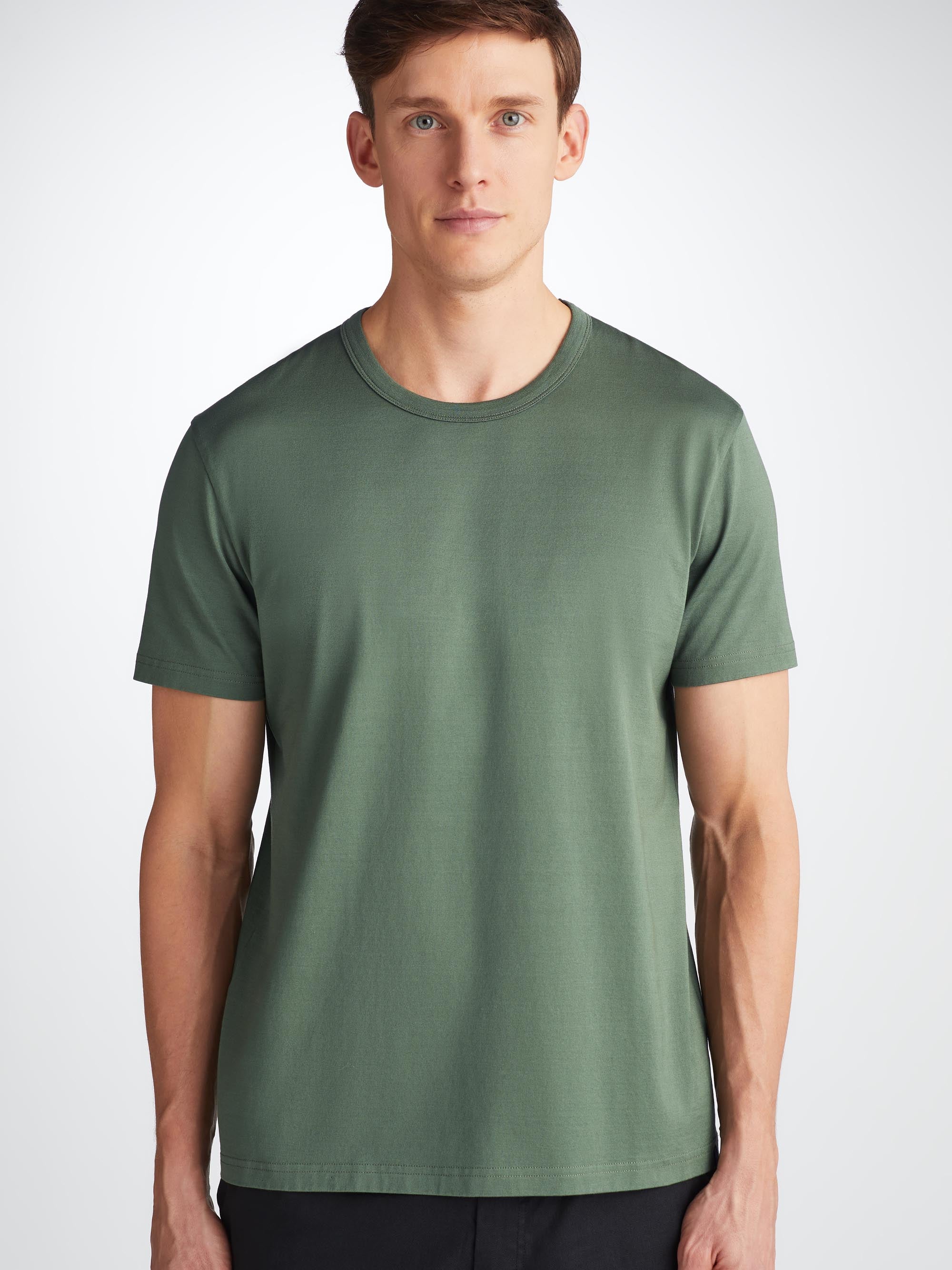 Men's T-Shirt Barny Pima Cotton Soft Green - Image 5