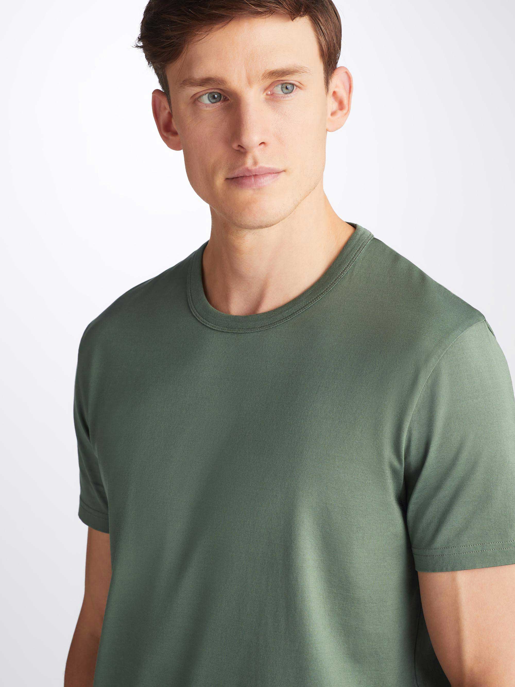 Men's T-Shirt Barny Pima Cotton Soft Green - Image 6