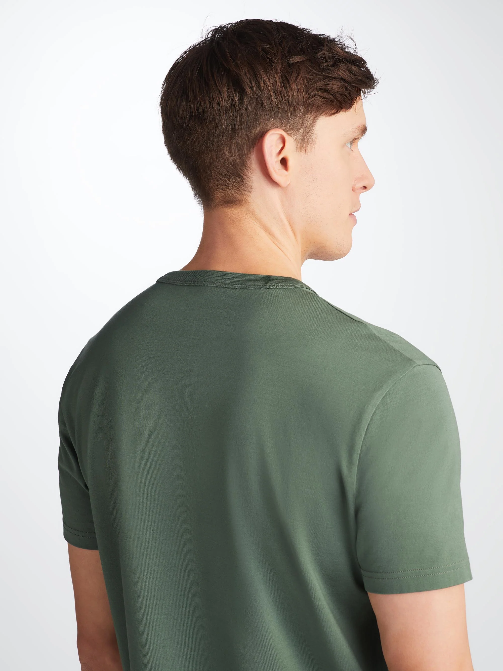 Men's T-Shirt Barny Pima Cotton Soft Green - Image 7