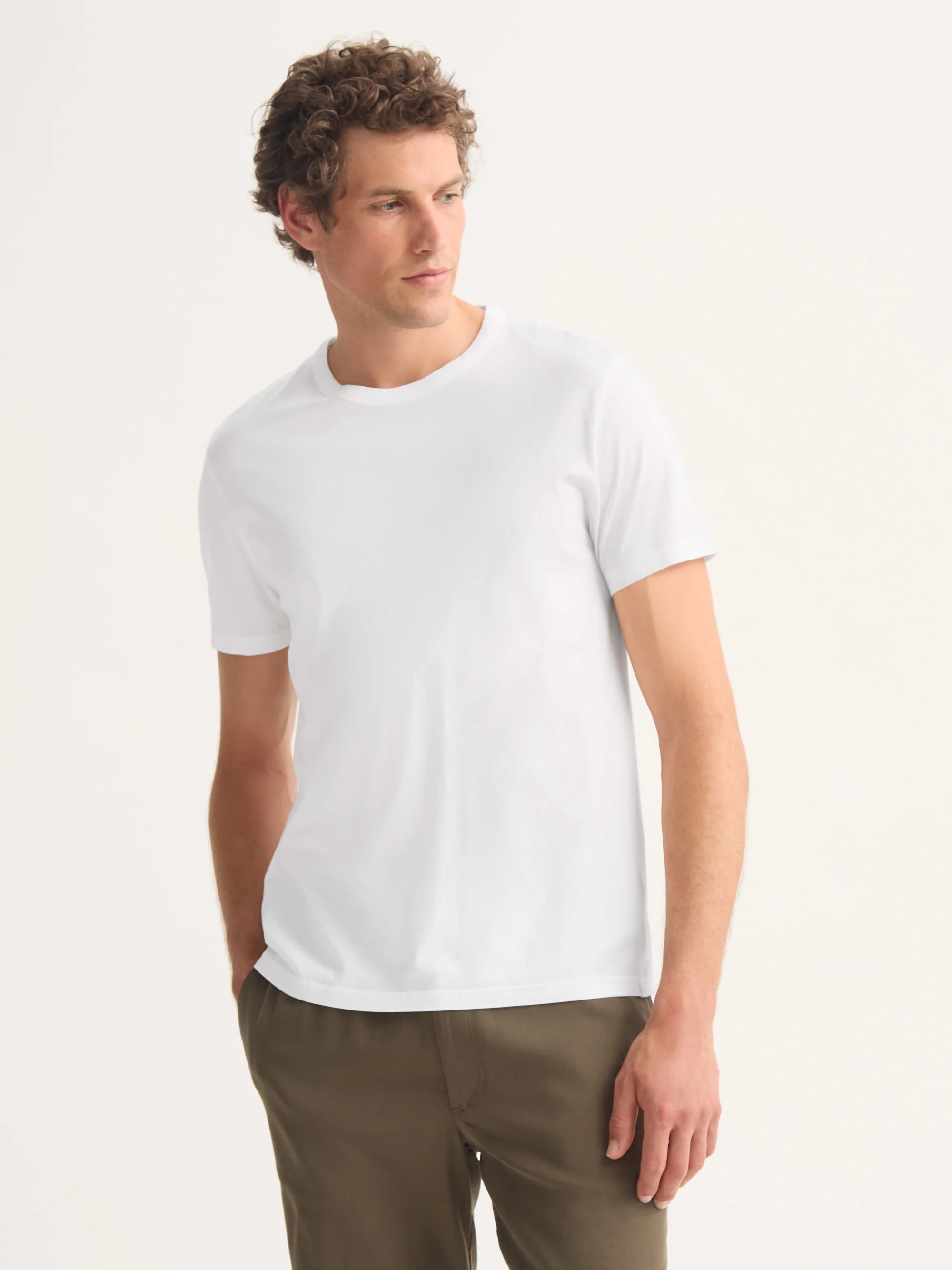 Men's T-Shirt Barny Pima Cotton White - Image 5