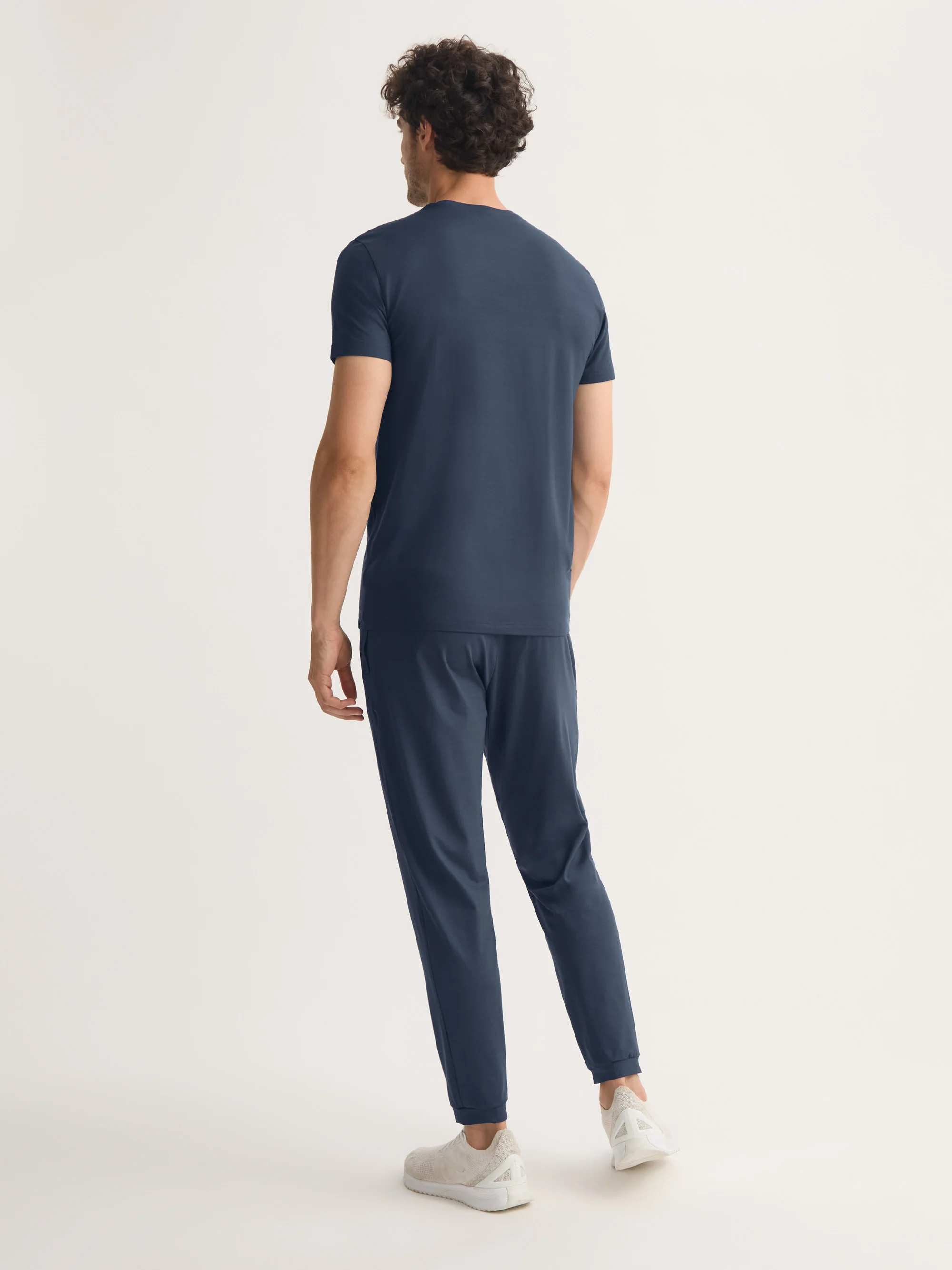 Men's T-Shirt Basel Micro Modal Stretch Navy - Image 3