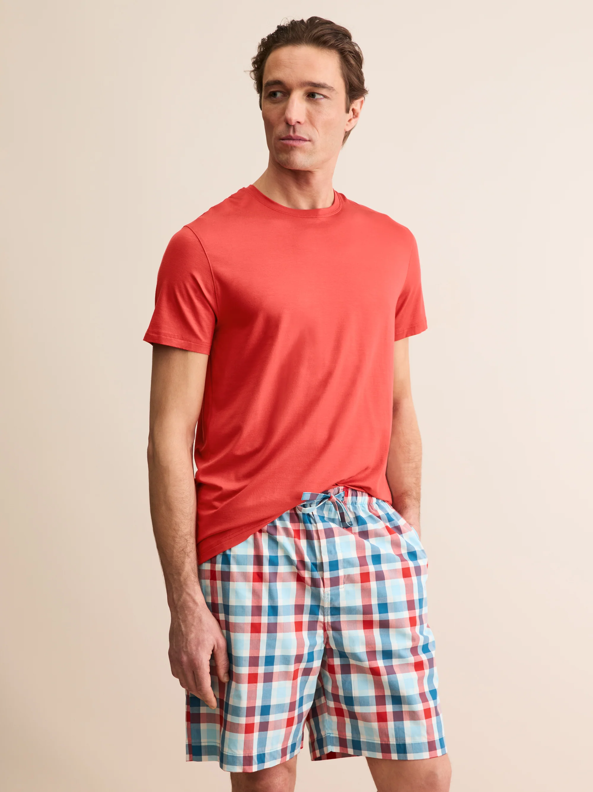 Men's T-Shirt Basel Micro Modal Stretch Rich Red - Image 2