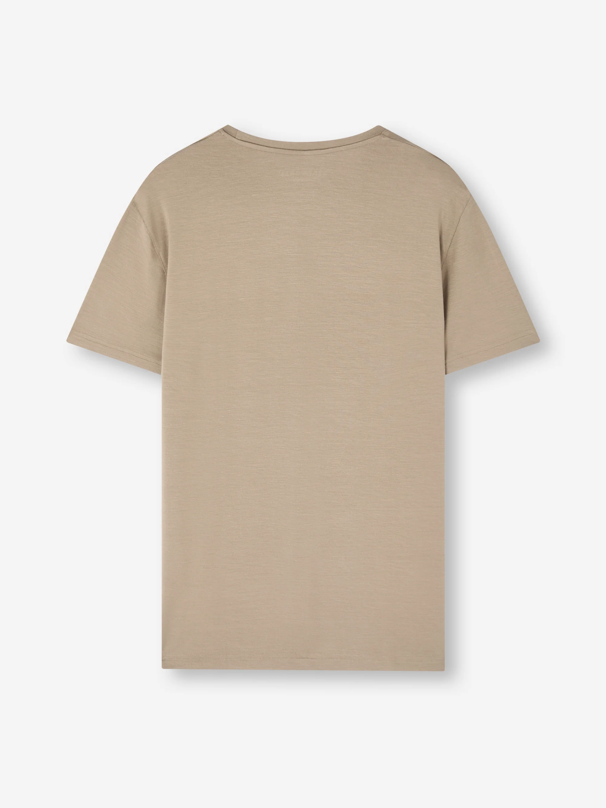 Men's T-Shirt Basel Micro Modal Stretch Taupe - Image 6