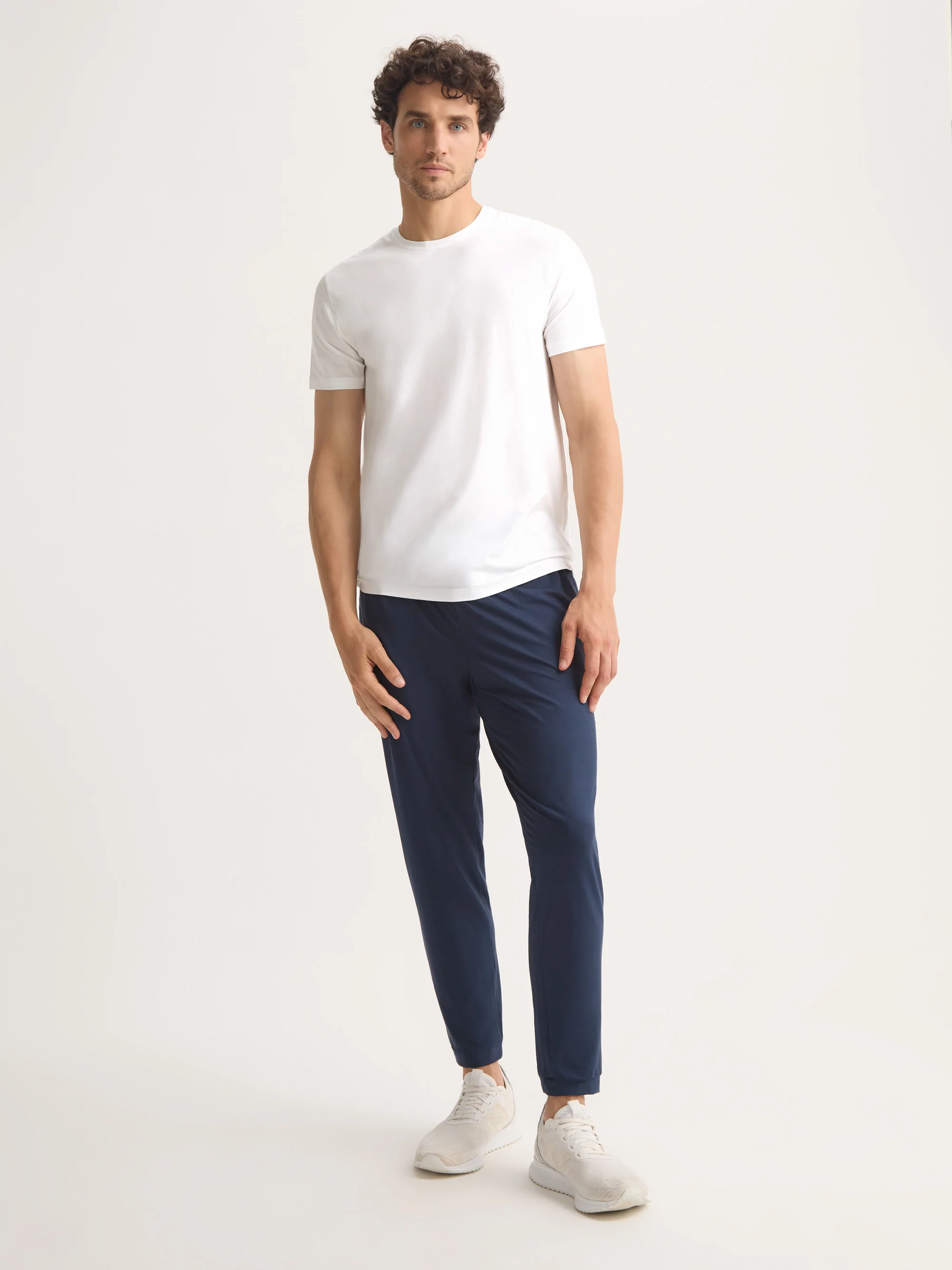 Men's T-Shirt Basel Micro Modal Stretch White - Image 3
