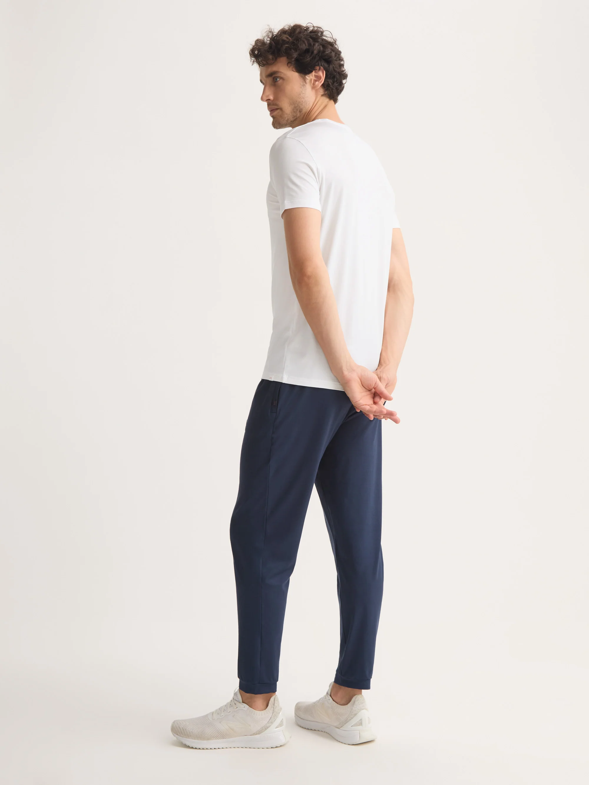 Men's T-Shirt Basel Micro Modal Stretch White - Image 4