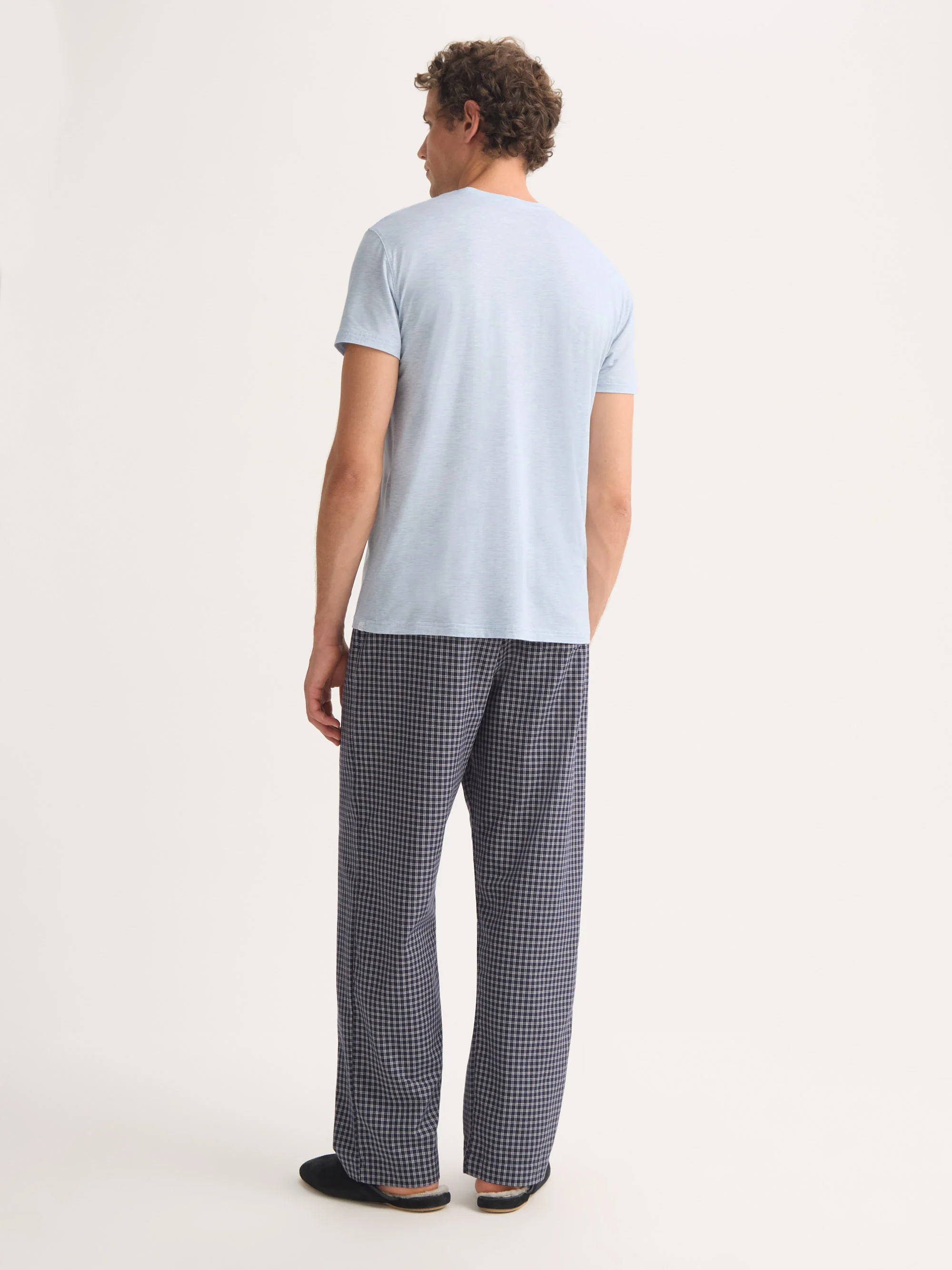 Men's T-Shirt Ethan Micro Modal Stretch Light Blue Marl - Image 4