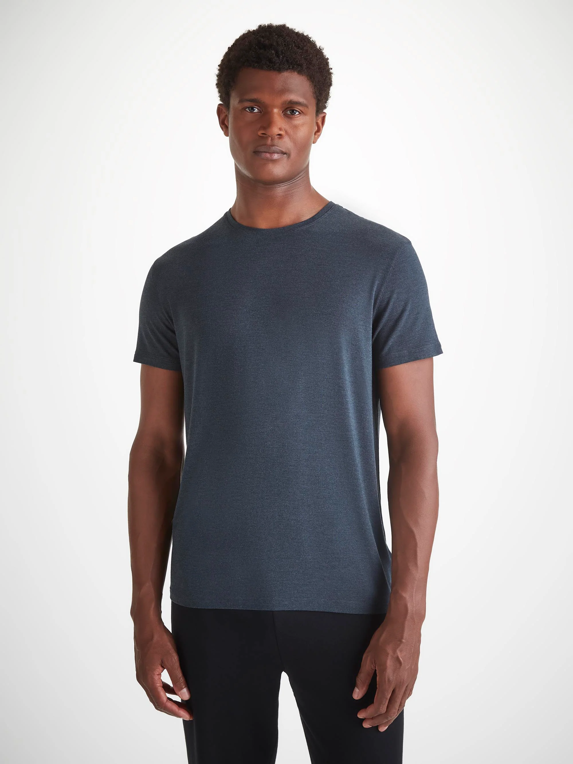 Men's T-Shirt Marlowe Micro Modal Stretch Anthracite Marl - Image 2
