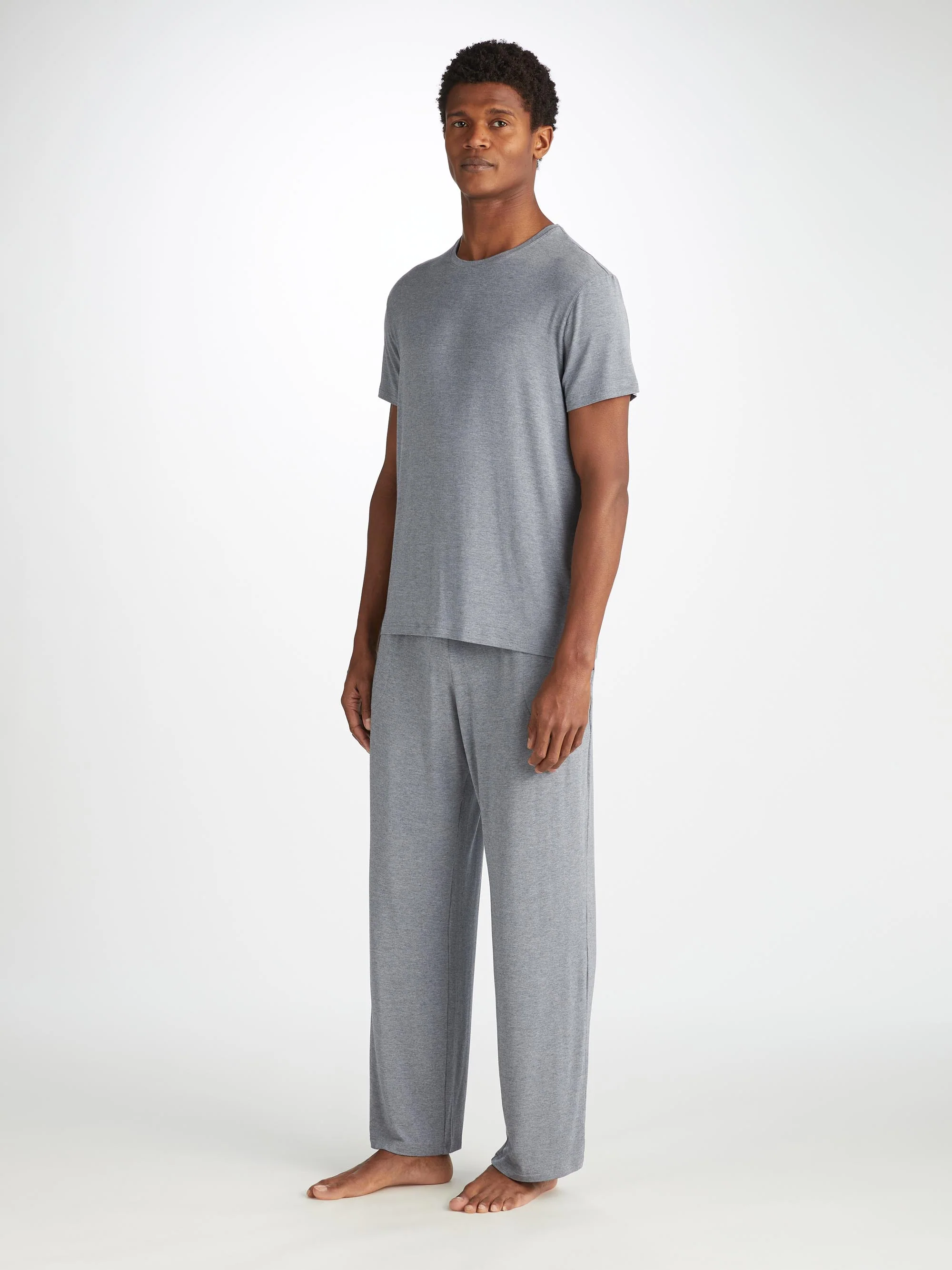 Men's T-Shirt Marlowe Micro Modal Stretch Charcoal Marl - Image 3