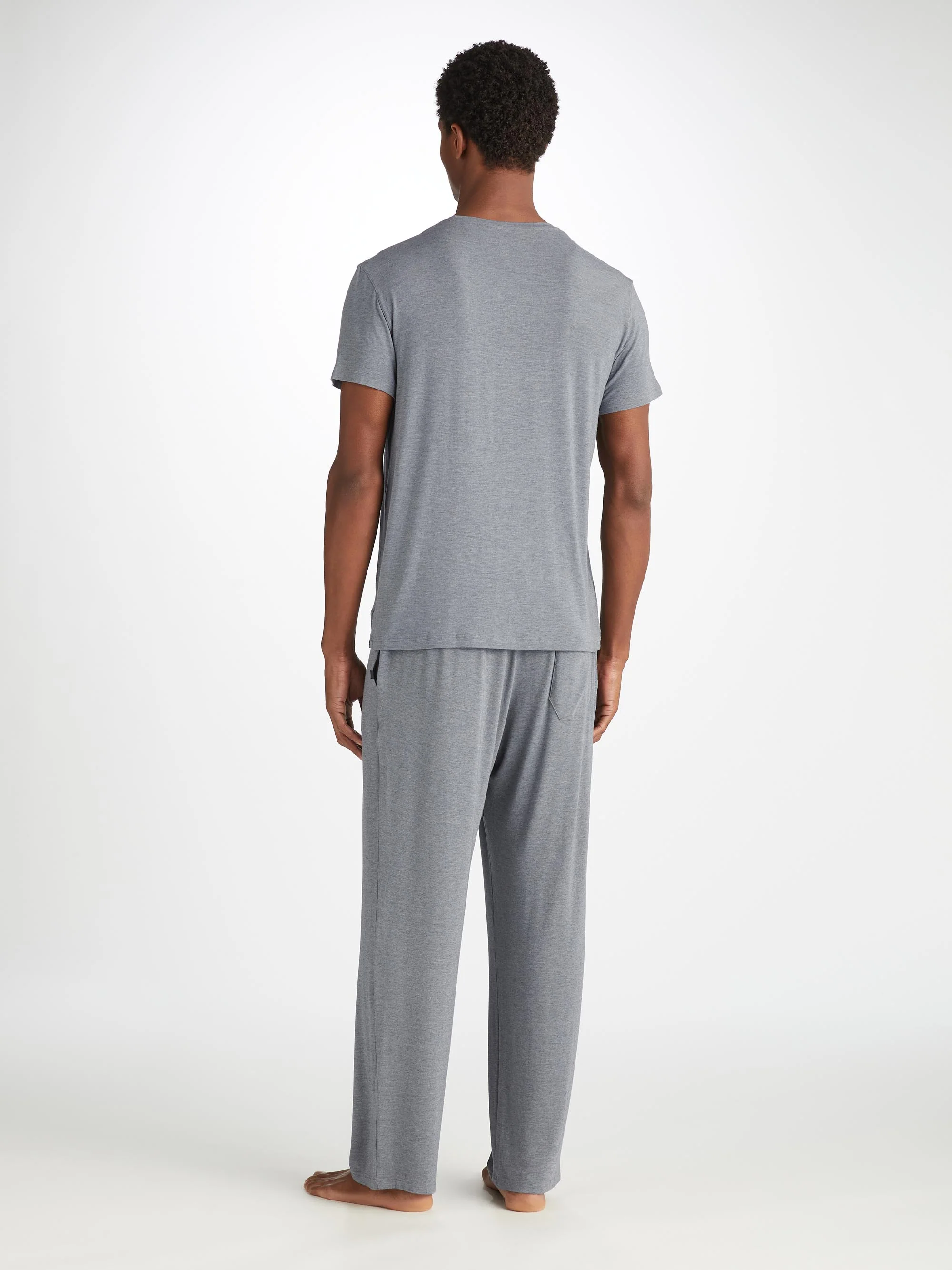 Men's T-Shirt Marlowe Micro Modal Stretch Charcoal Marl - Image 4