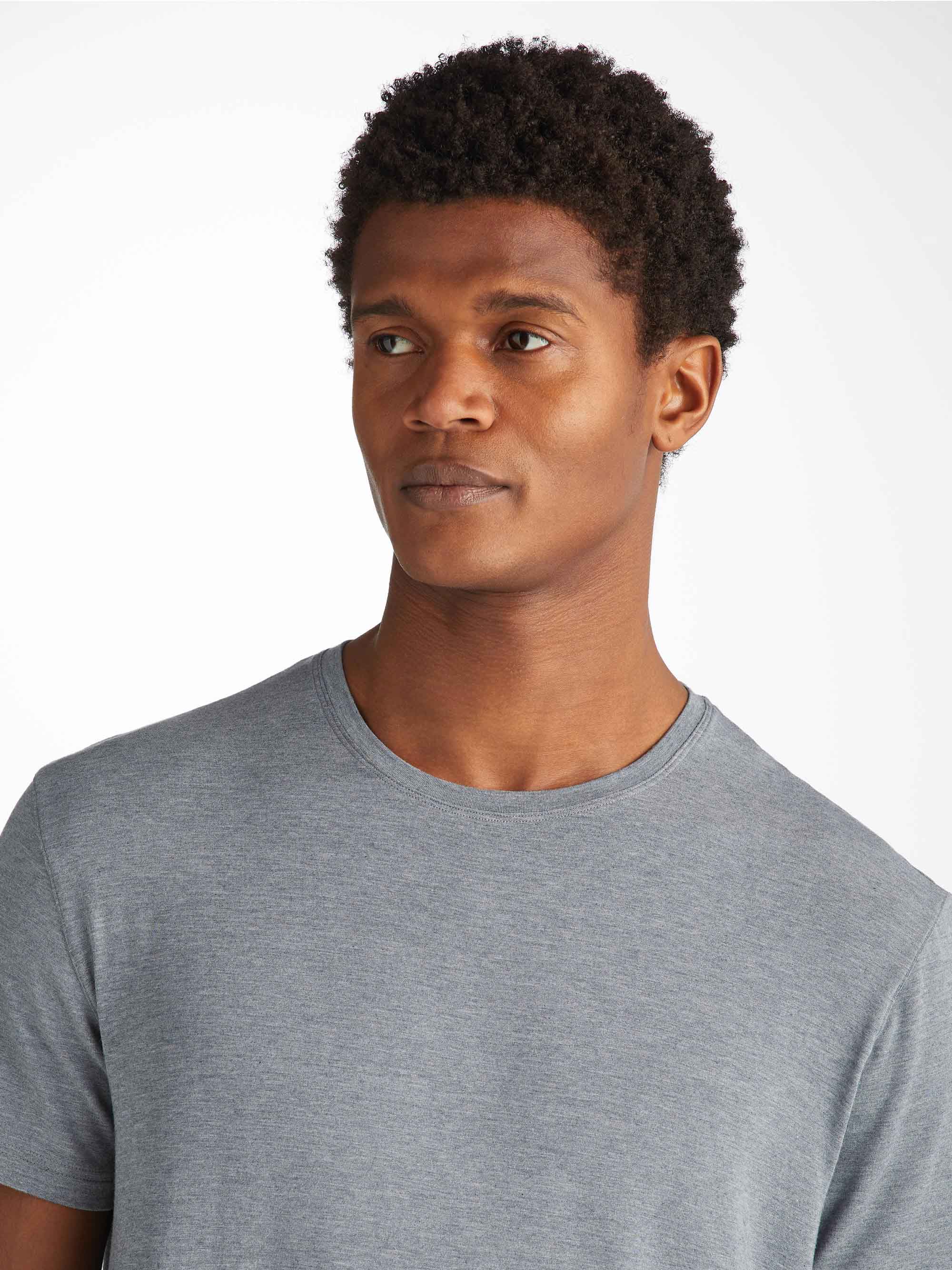 Men's T-Shirt Marlowe Micro Modal Stretch Charcoal Marl - Image 5