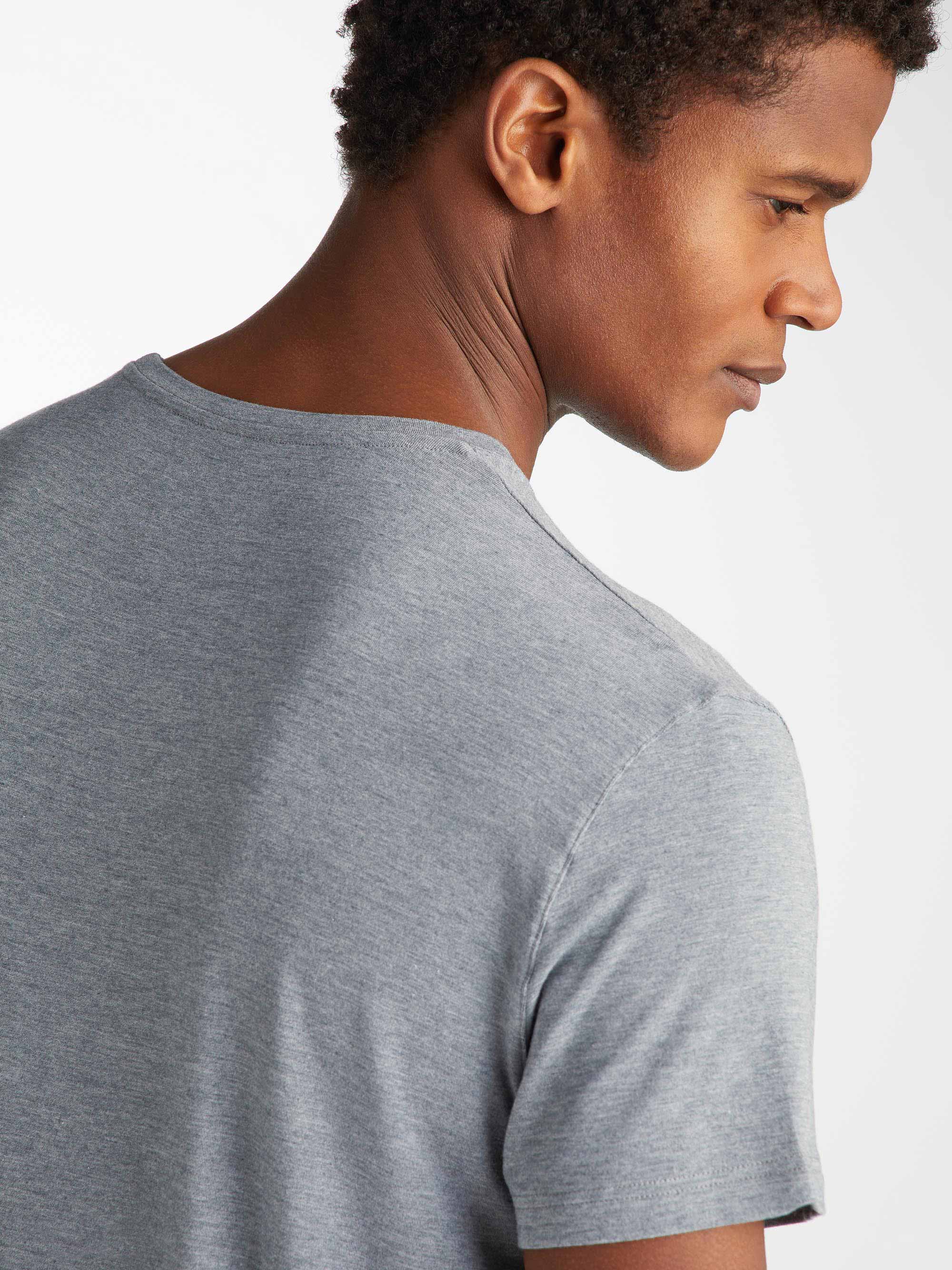 Men's T-Shirt Marlowe Micro Modal Stretch Charcoal Marl - Image 6