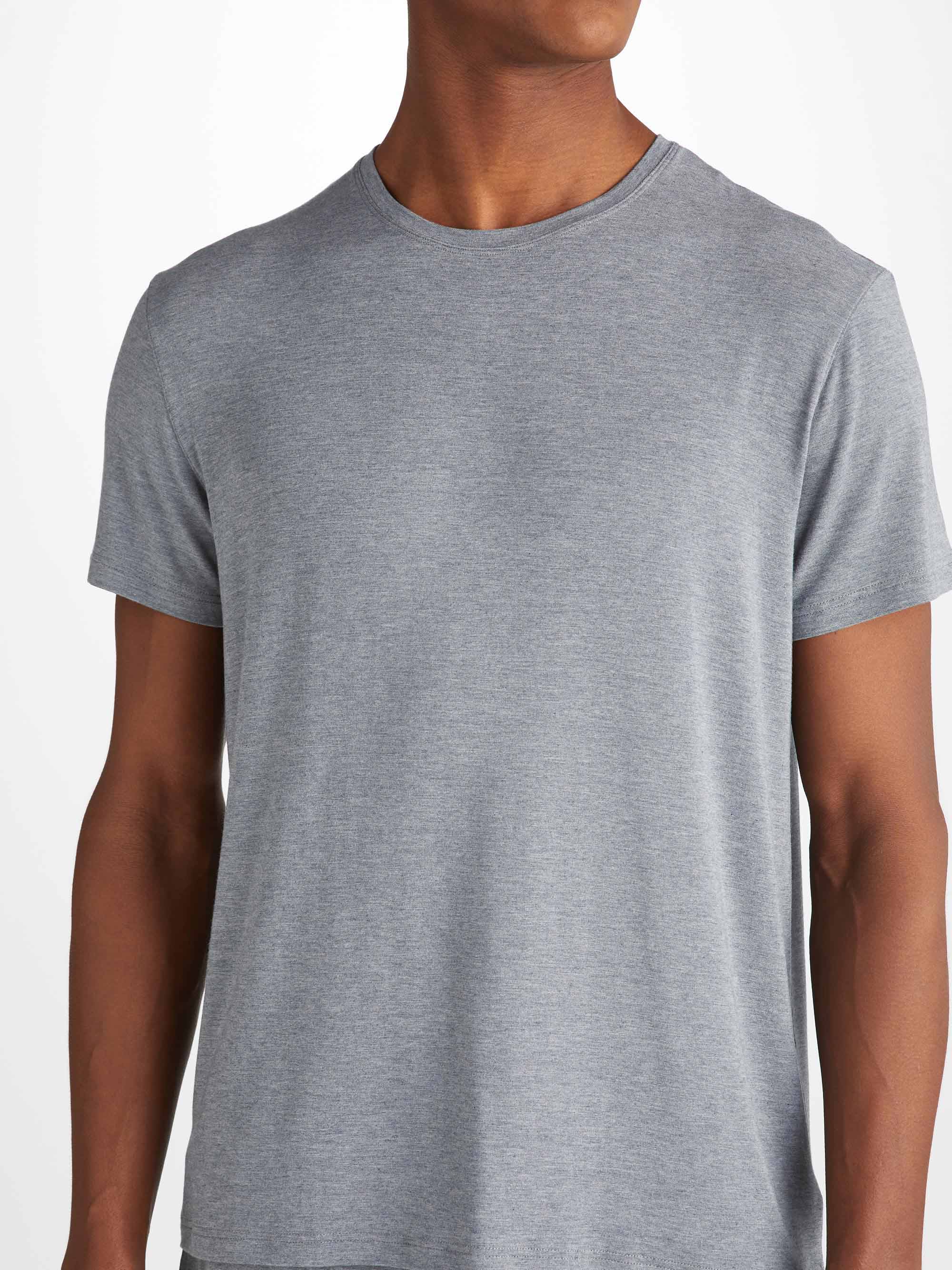 Men's T-Shirt Marlowe Micro Modal Stretch Charcoal Marl - Image 7