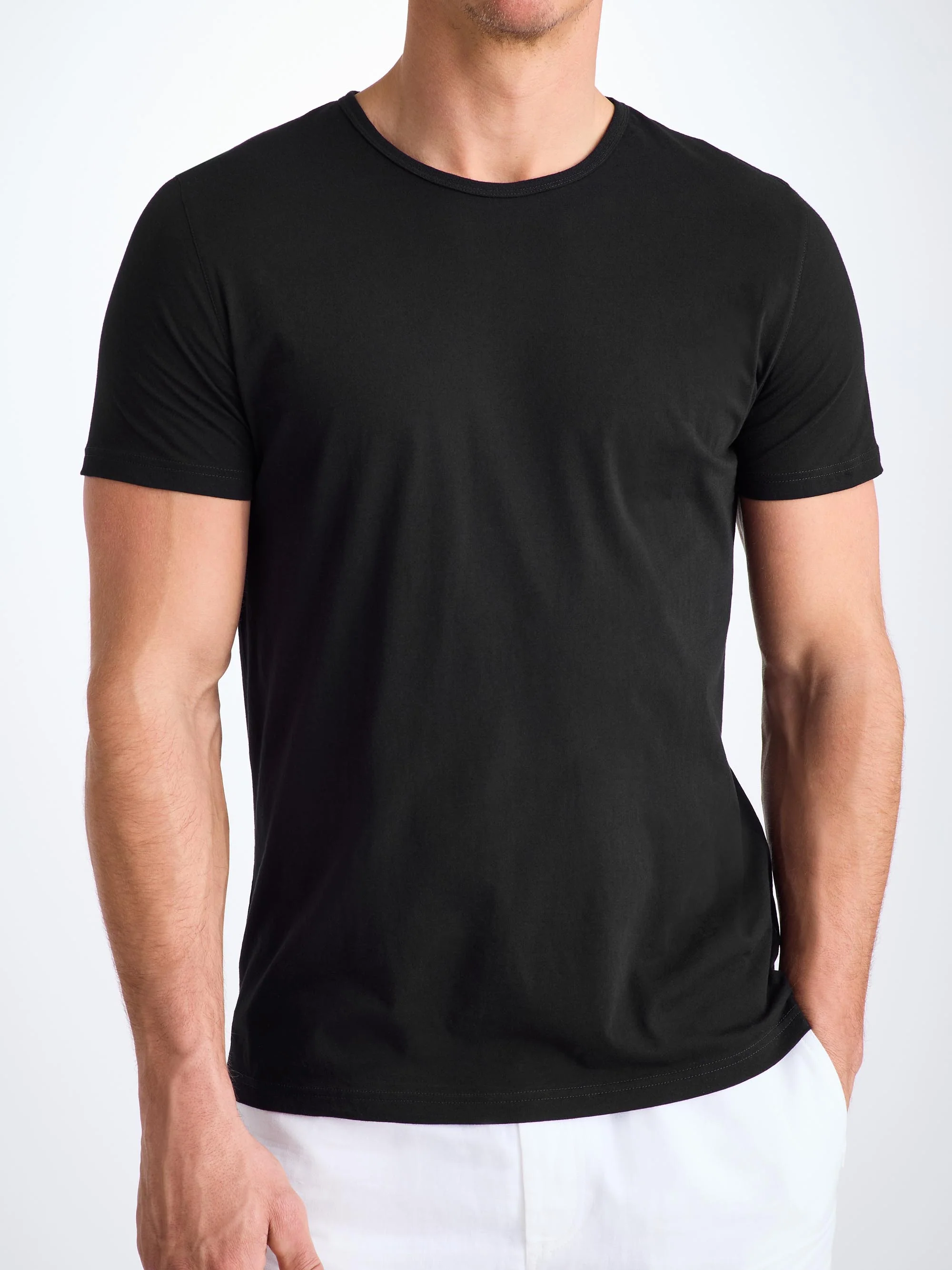 Men's T-Shirt Riley Pima Cotton Black - Image 5