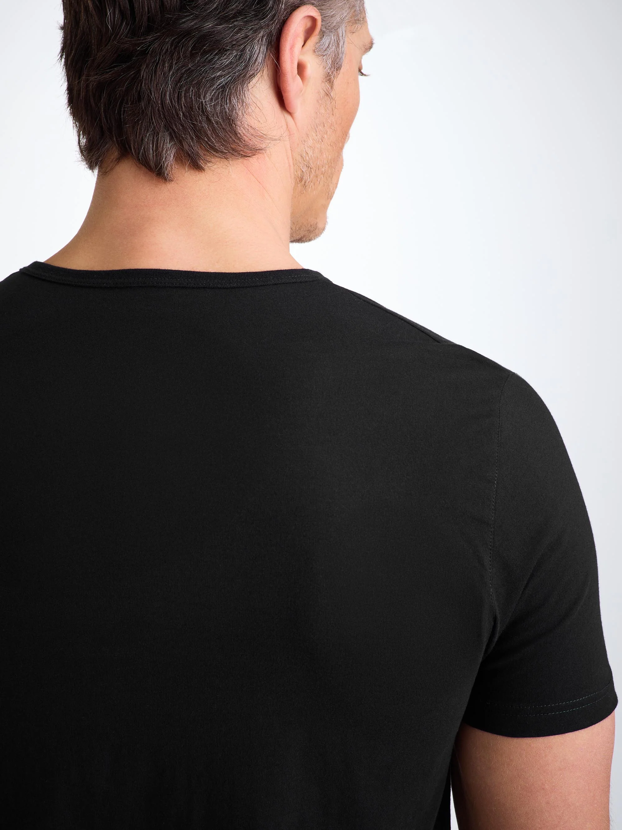 Men's T-Shirt Riley Pima Cotton Black - Image 6