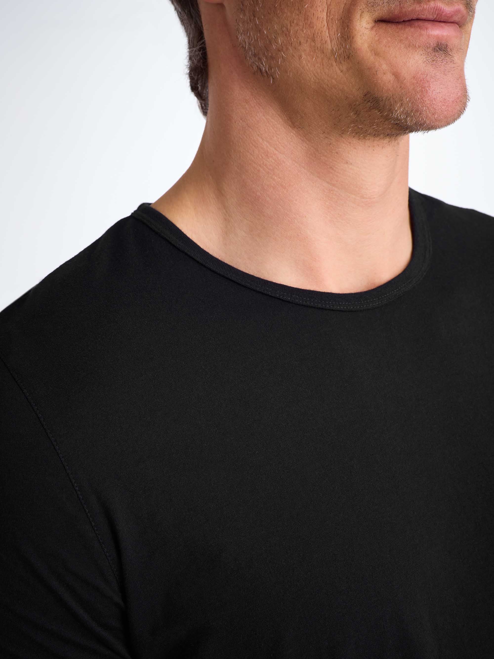 Men's T-Shirt Riley Pima Cotton Black - Image 7