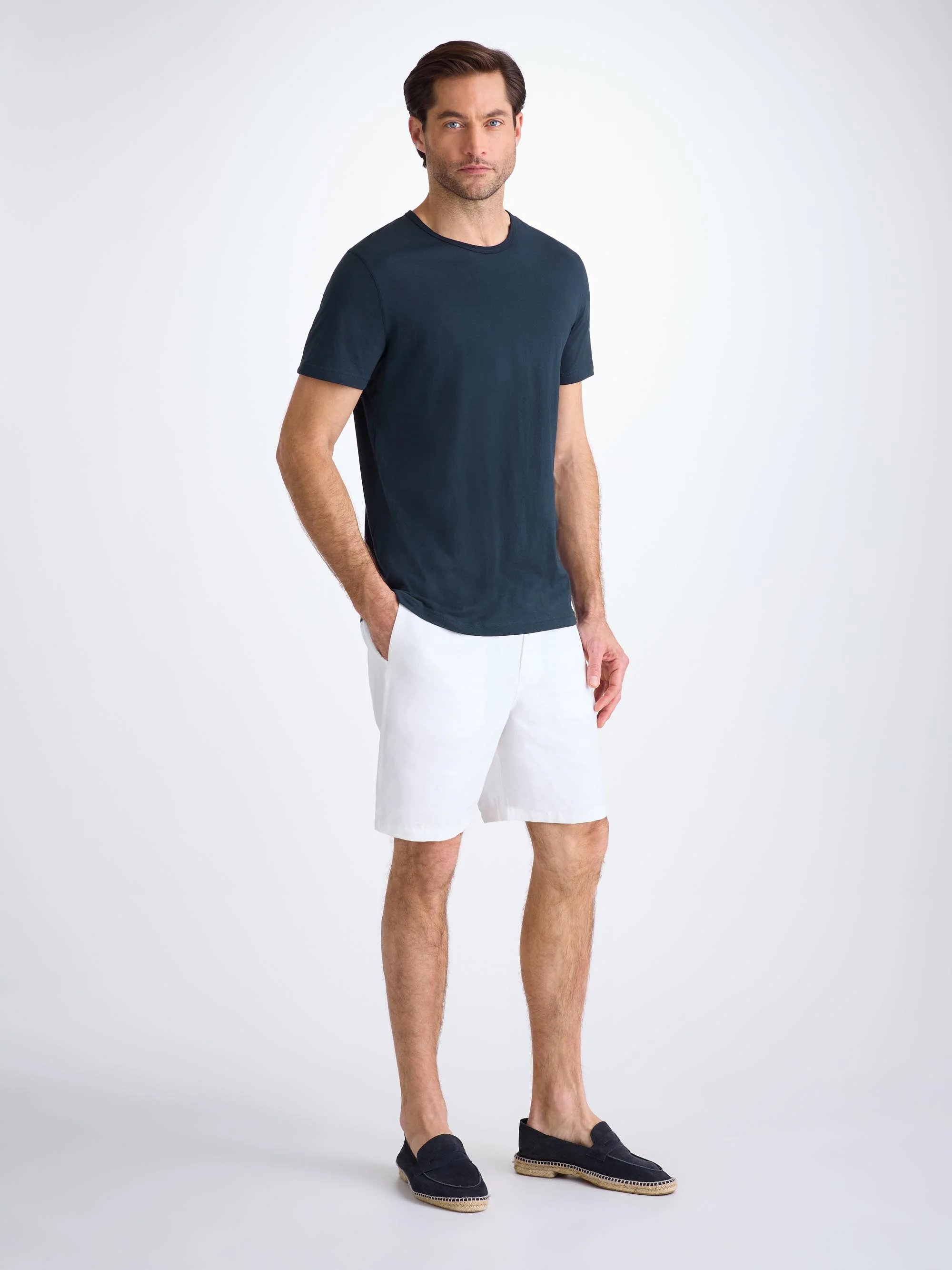 Men's T-Shirt Riley Pima Cotton Navy - Image 3