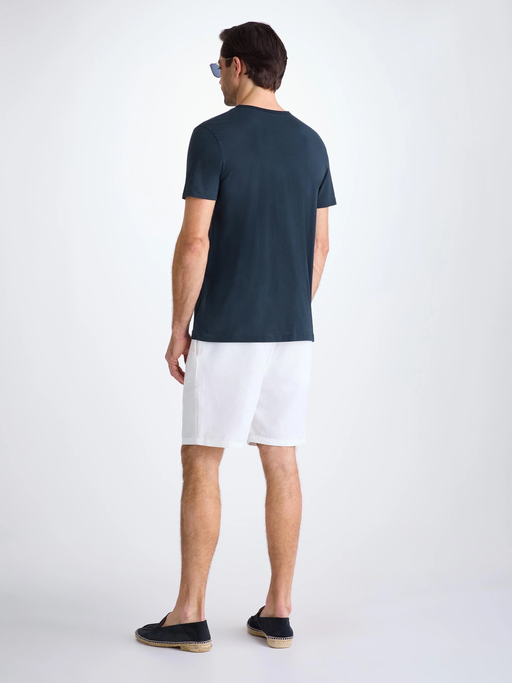 Men's T-Shirt Riley Pima Cotton Navy - Image 4