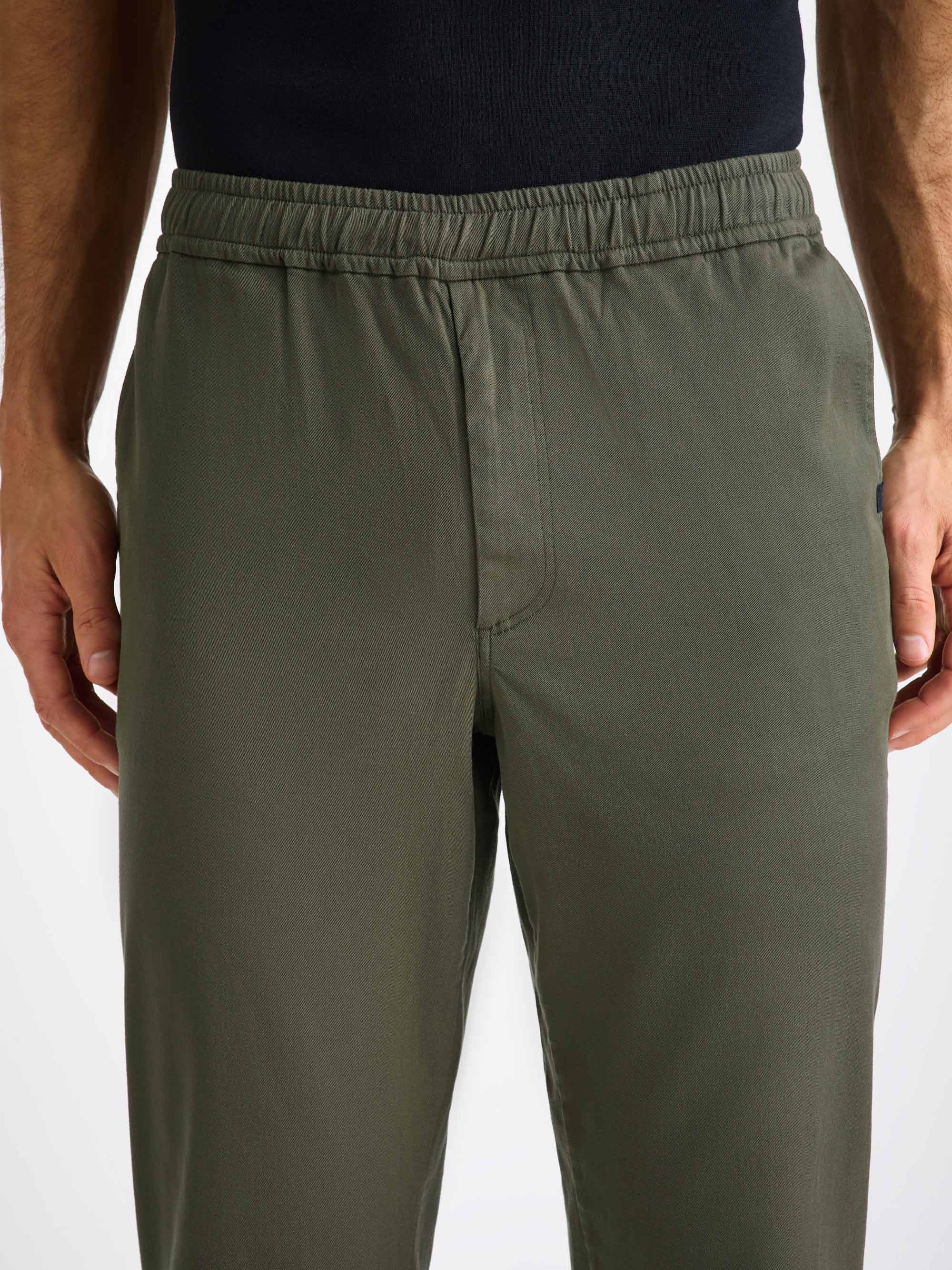 Men's Trousers Harris Lyocell Cotton Khaki - Image 5