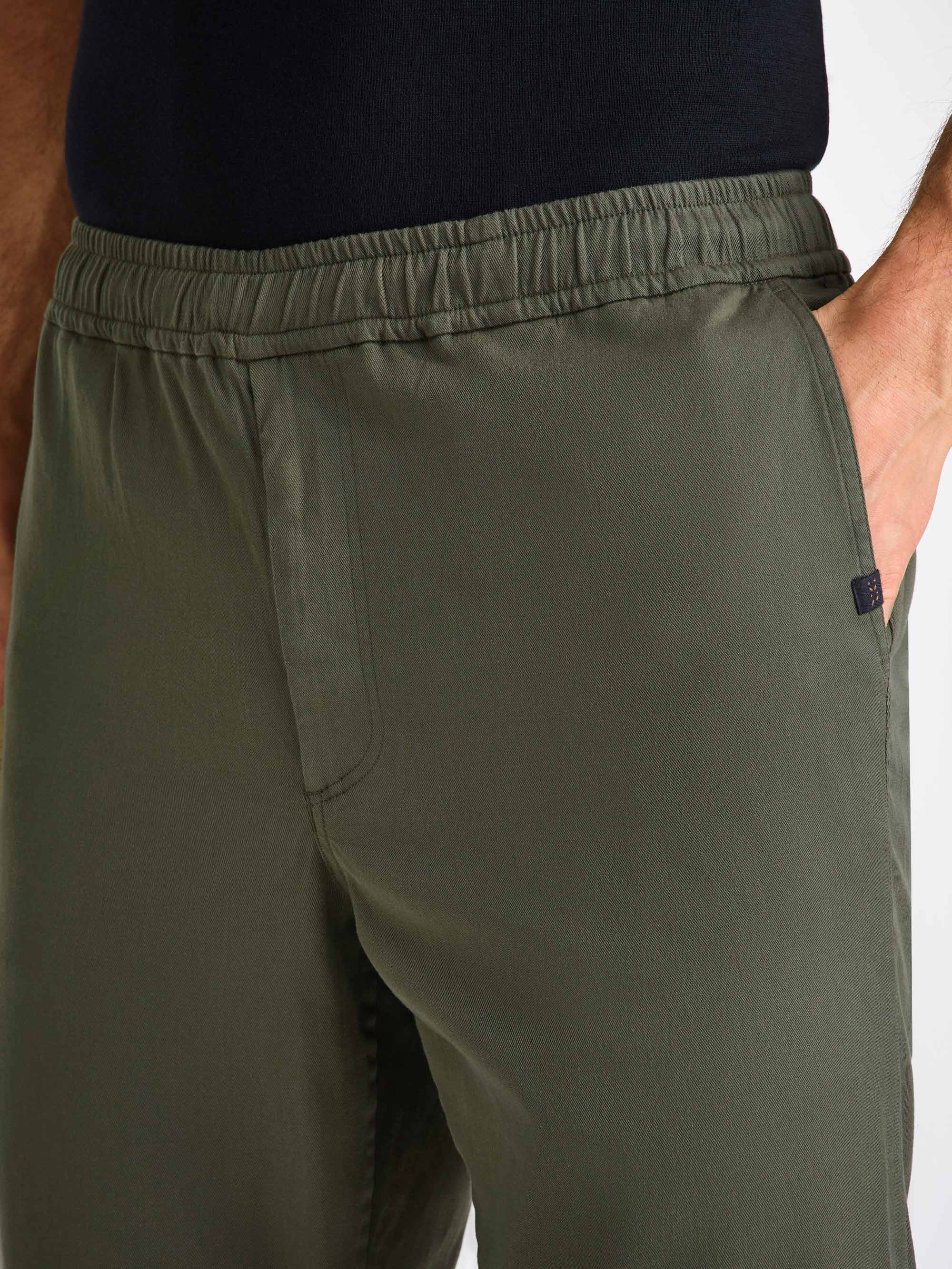 Men's Trousers Harris Lyocell Cotton Khaki - Image 7