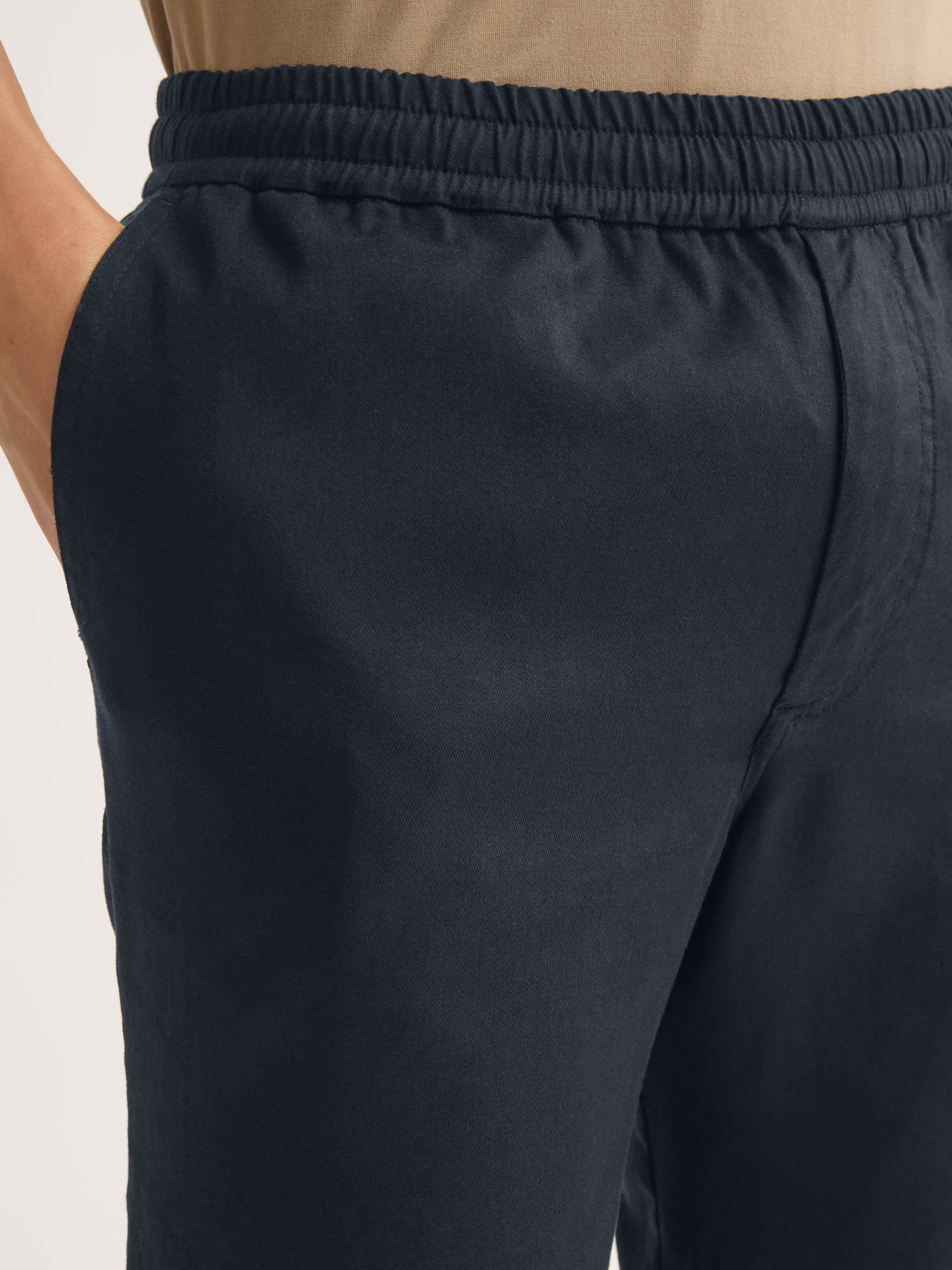 Men's Trousers Harris Lyocell Cotton Navy - Image 4