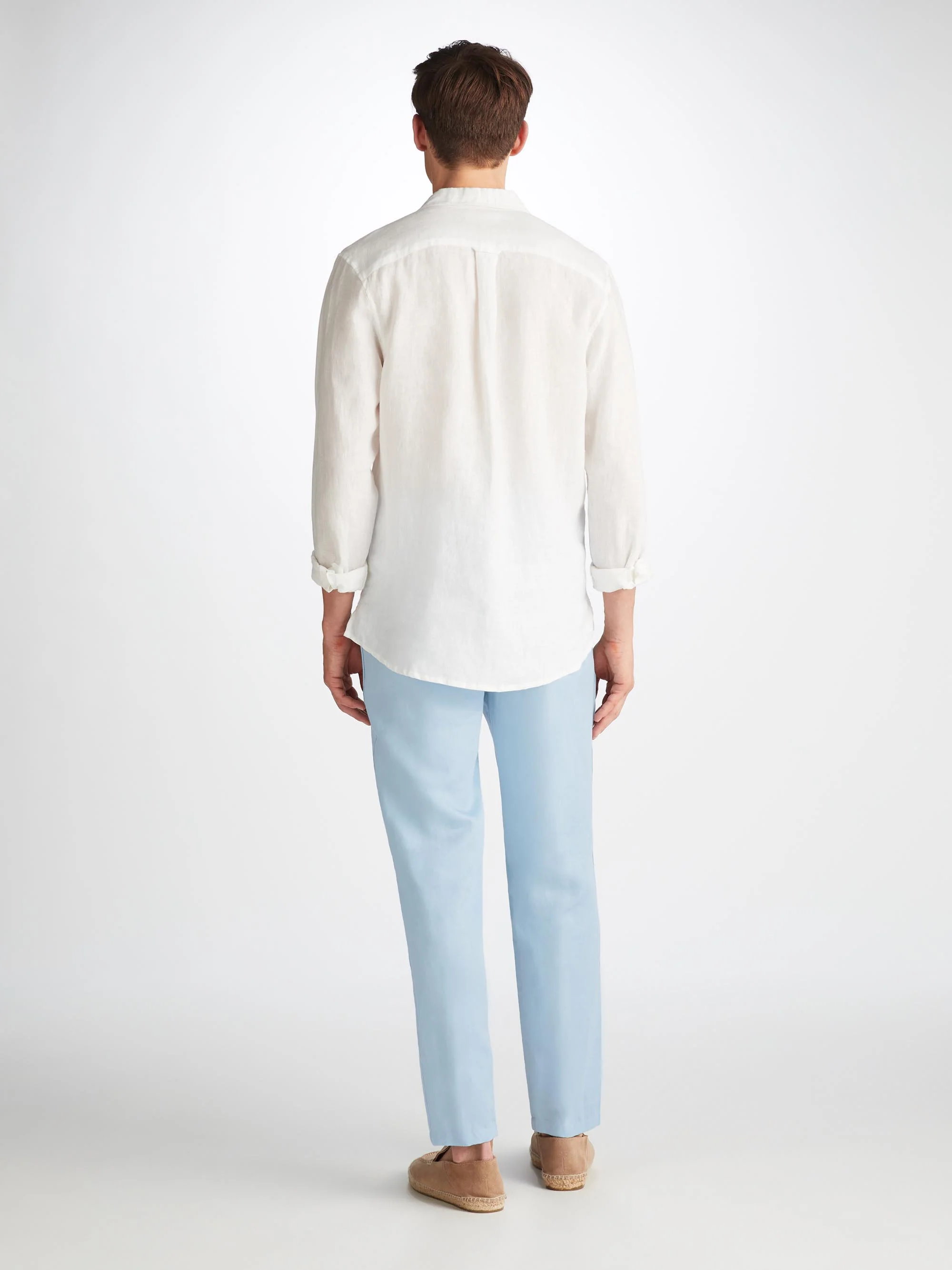 Men's Trousers Sydney Linen Blue - Image 4